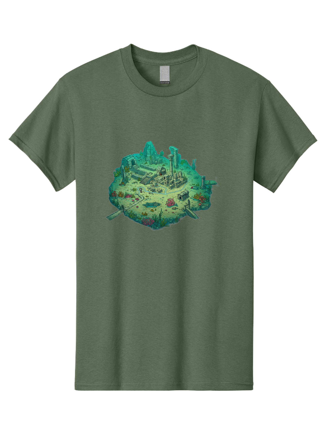 Underwater-City-Ruins Men'S Graphic Tee, 100% Cotton, Comfortable Casual Summer Wear, Machine Washable, Vintage Camera, Old Camera, Antique Camera, Black Camera, Classic Photography, Photography Equipment, Nostalgic Device, Film Camera, Baf610 29