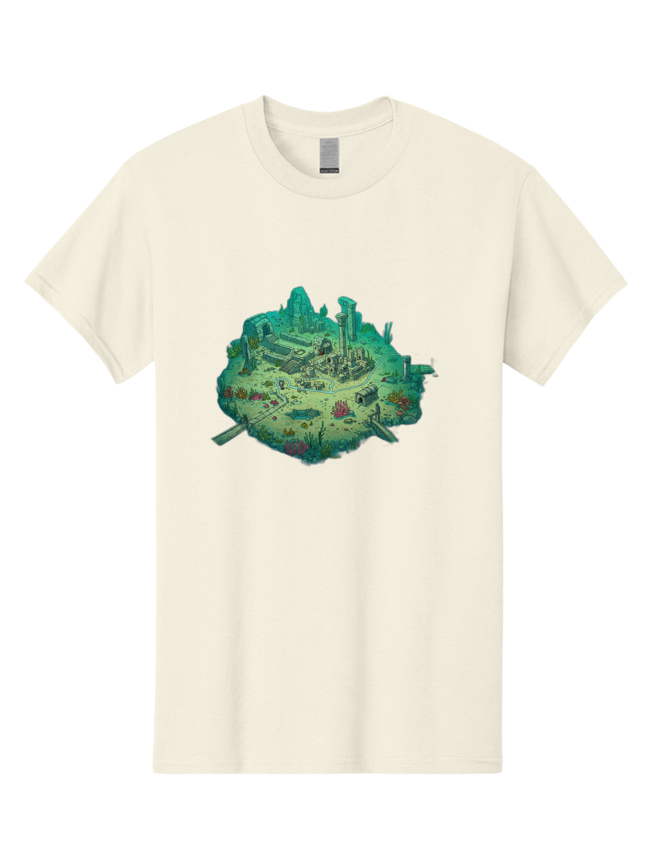 Underwater-City-Ruins Men'S Graphic Tee, 100% Cotton, Comfortable Casual Summer Wear, Machine Washable, Vintage Camera, Old Camera, Antique Camera, Black Camera, Classic Photography, Photography Equipment, Nostalgic Device, Film Camera, Baf610 11