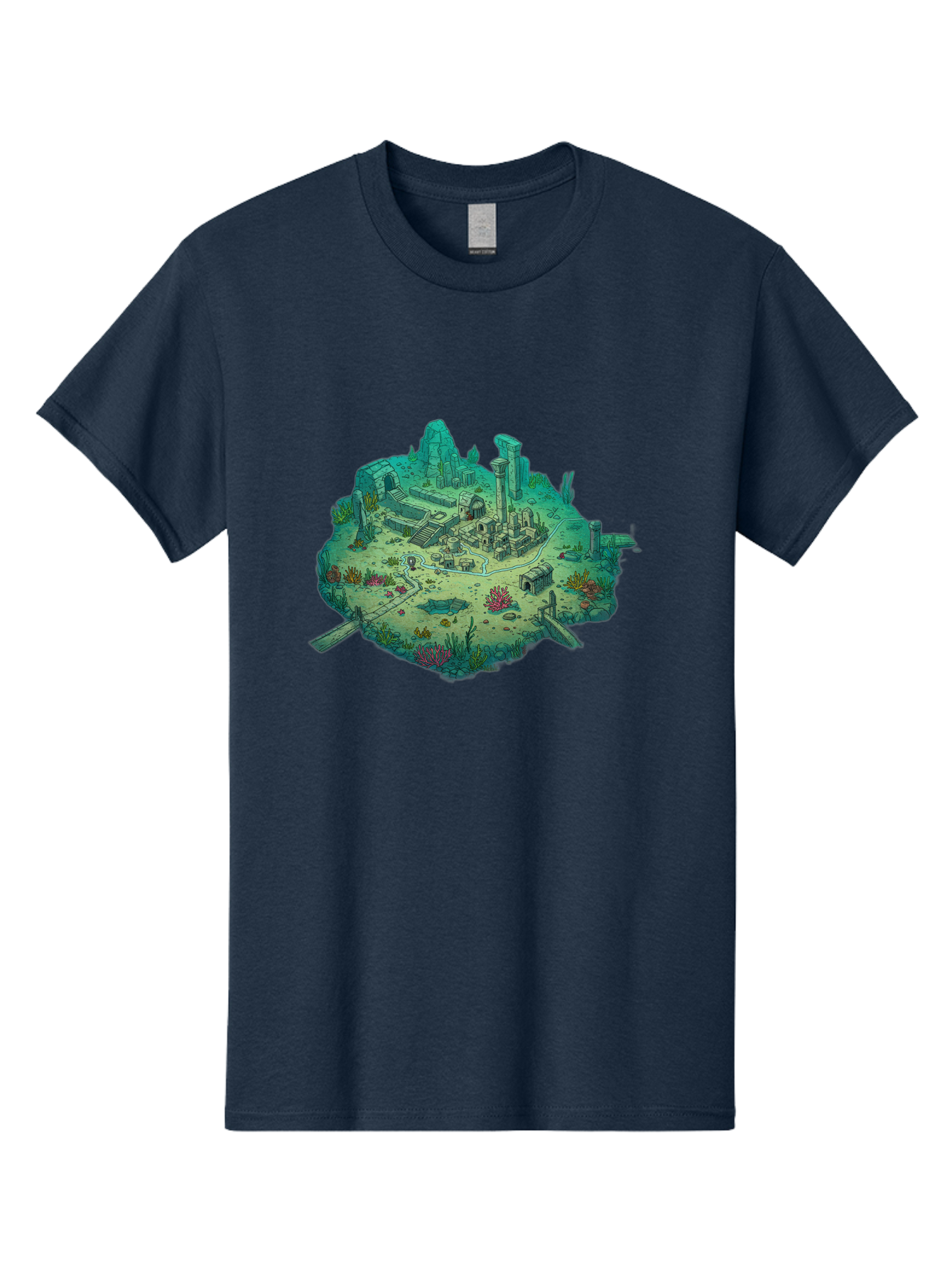 Underwater-City-Ruins Men'S Graphic Tee, 100% Cotton, Comfortable Casual Summer Wear, Machine Washable, Vintage Camera, Old Camera, Antique Camera, Black Camera, Classic Photography, Photography Equipment, Nostalgic Device, Film Camera, Baf610 13