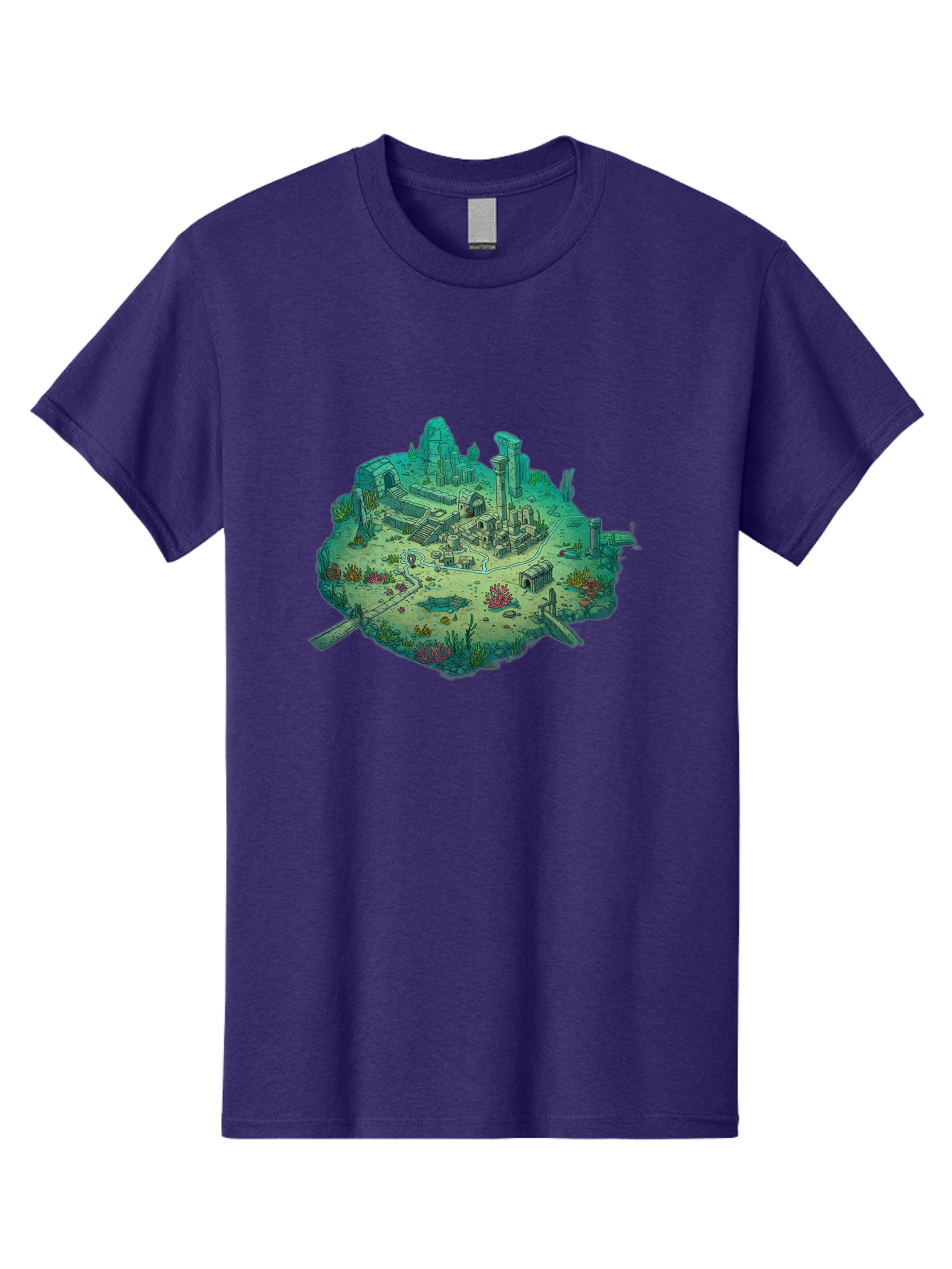 Underwater-City-Ruins Men'S Graphic Tee, 100% Cotton, Comfortable Casual Summer Wear, Machine Washable, Vintage Camera, Old Camera, Antique Camera, Black Camera, Classic Photography, Photography Equipment, Nostalgic Device, Film Camera, Baf610 3