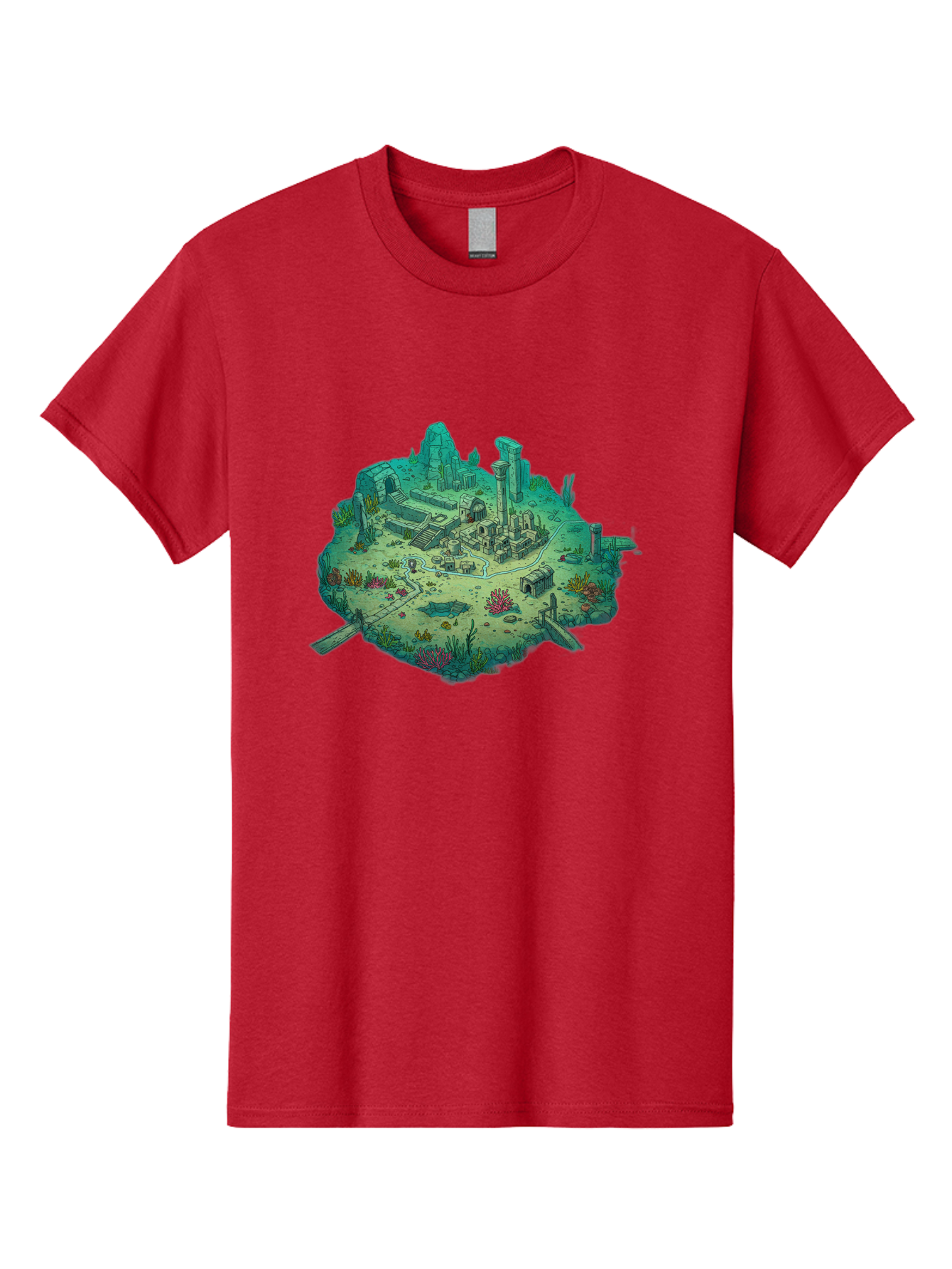 Underwater-City-Ruins Men'S Graphic Tee, 100% Cotton, Comfortable Casual Summer Wear, Machine Washable, Vintage Camera, Old Camera, Antique Camera, Black Camera, Classic Photography, Photography Equipment, Nostalgic Device, Film Camera, Baf610 21