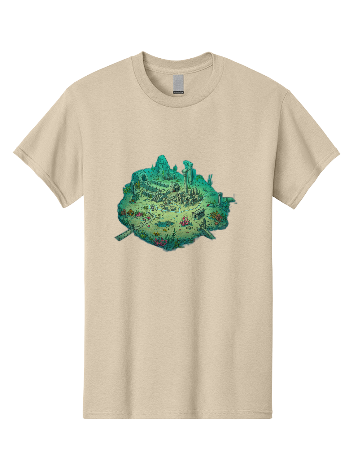 Underwater-City-Ruins Men'S Graphic Tee, 100% Cotton, Comfortable Casual Summer Wear, Machine Washable, Vintage Camera, Old Camera, Antique Camera, Black Camera, Classic Photography, Photography Equipment, Nostalgic Device, Film Camera, Baf610 7