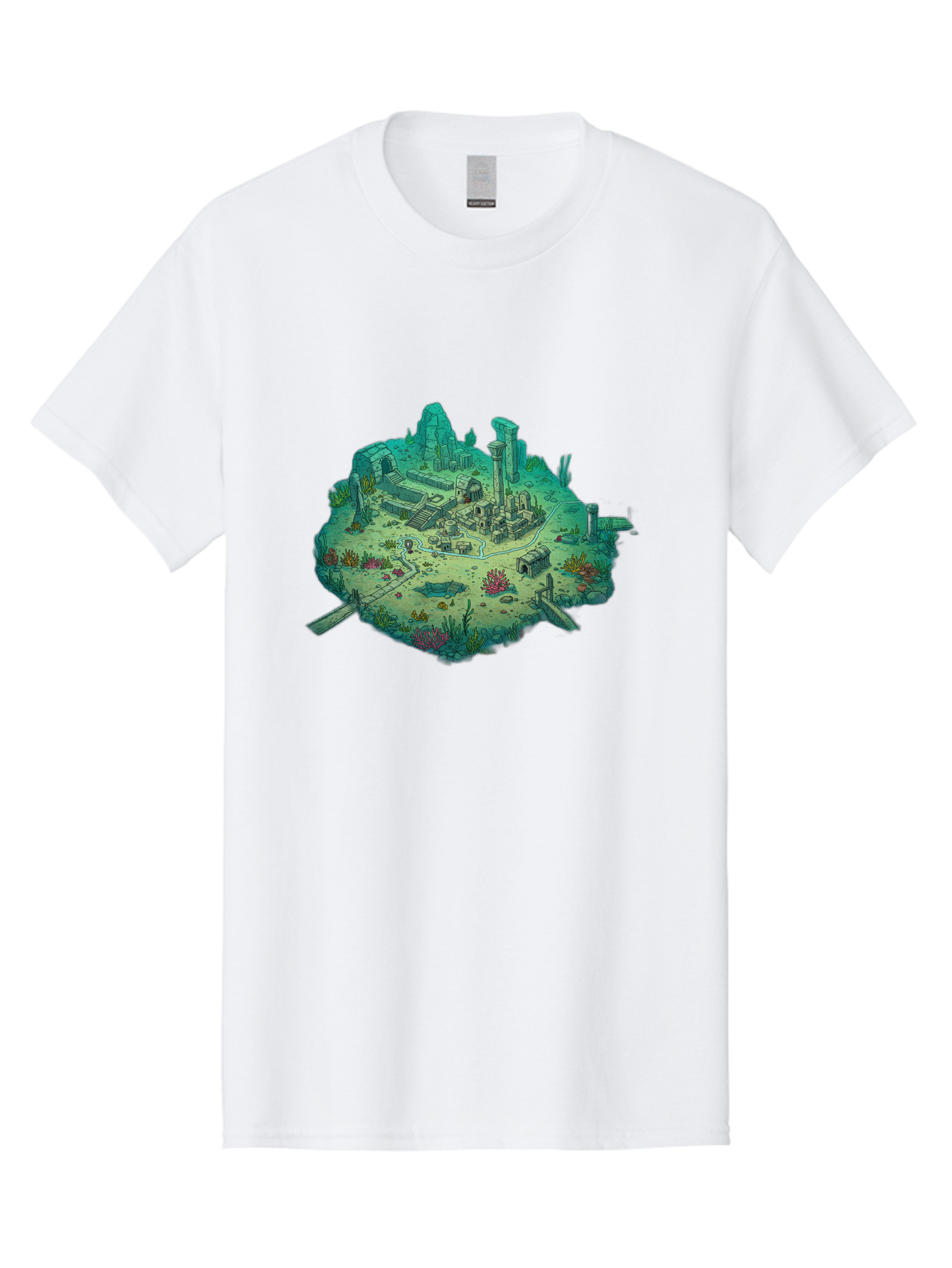 Underwater-City-Ruins Men'S Graphic Tee, 100% Cotton, Comfortable Casual Summer Wear, Machine Washable, Vintage Camera, Old Camera, Antique Camera, Black Camera, Classic Photography, Photography Equipment, Nostalgic Device, Film Camera, Baf610 25