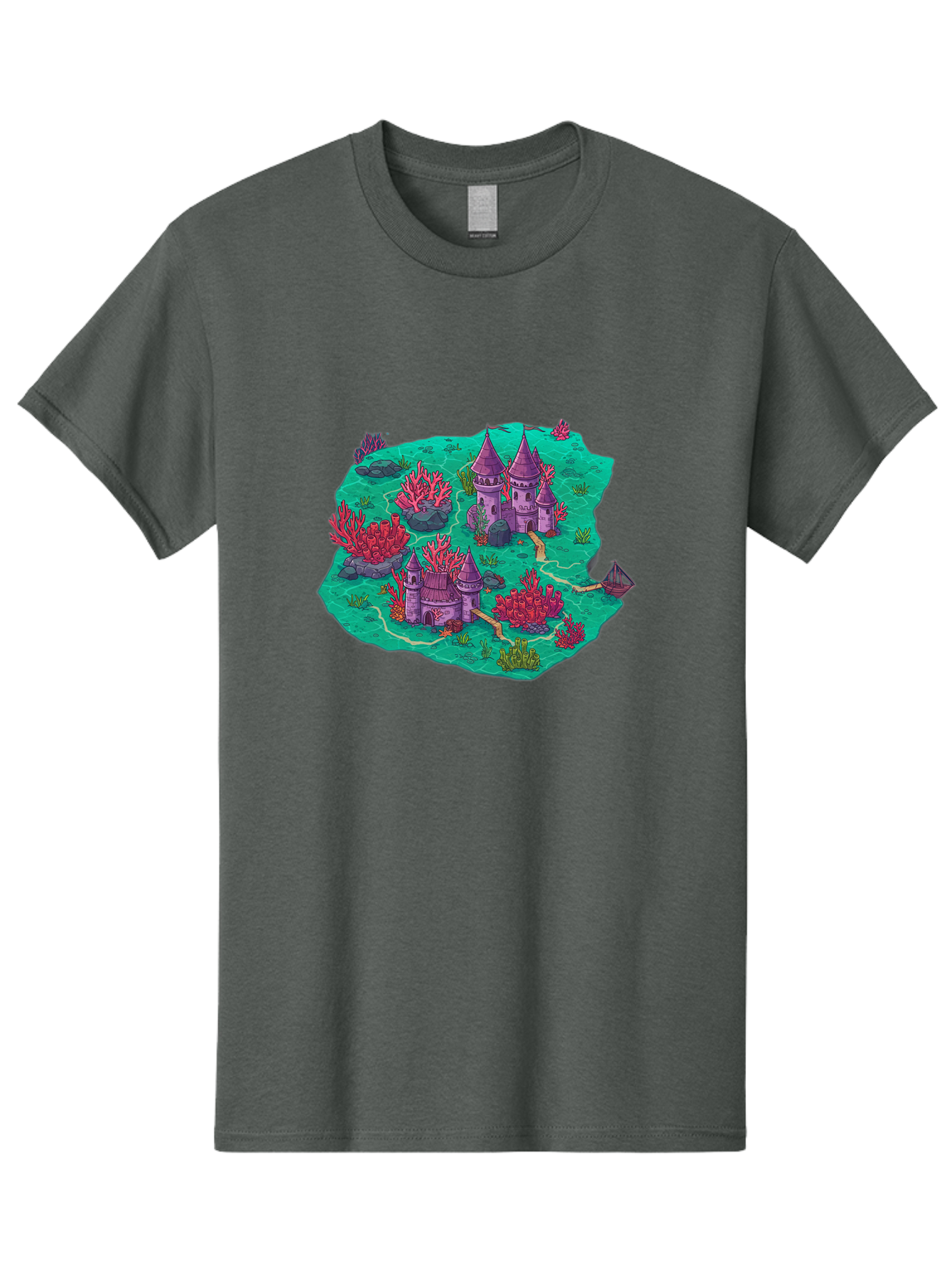 Underwater-Isometric-Castle Men'S Graphic Tee, 100% Cotton, Comfortable Casual Summer Wear, Machine Washable, Vintage Camera, Old Camera, Antique Camera, Black Camera, Classic Photography, Photography Equipment, Nostalgic Device, Film Camera, Baf611 11