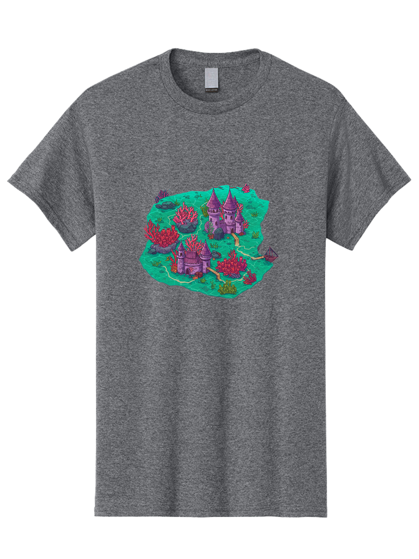 Underwater-Isometric-Castle Men'S Graphic Tee, 100% Cotton, Comfortable Casual Summer Wear, Machine Washable, Vintage Camera, Old Camera, Antique Camera, Black Camera, Classic Photography, Photography Equipment, Nostalgic Device, Film Camera, Baf611 21