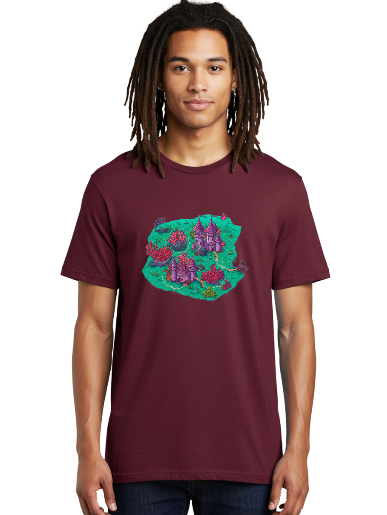 Underwater-Isometric-Castle Men'S Graphic Tee, 100% Cotton, Comfortable Casual Summer Wear, Machine Washable, Vintage Camera, Old Camera, Antique Camera, Black Camera, Classic Photography, Photography Equipment, Nostalgic Device, Film Camera, Baf611 4