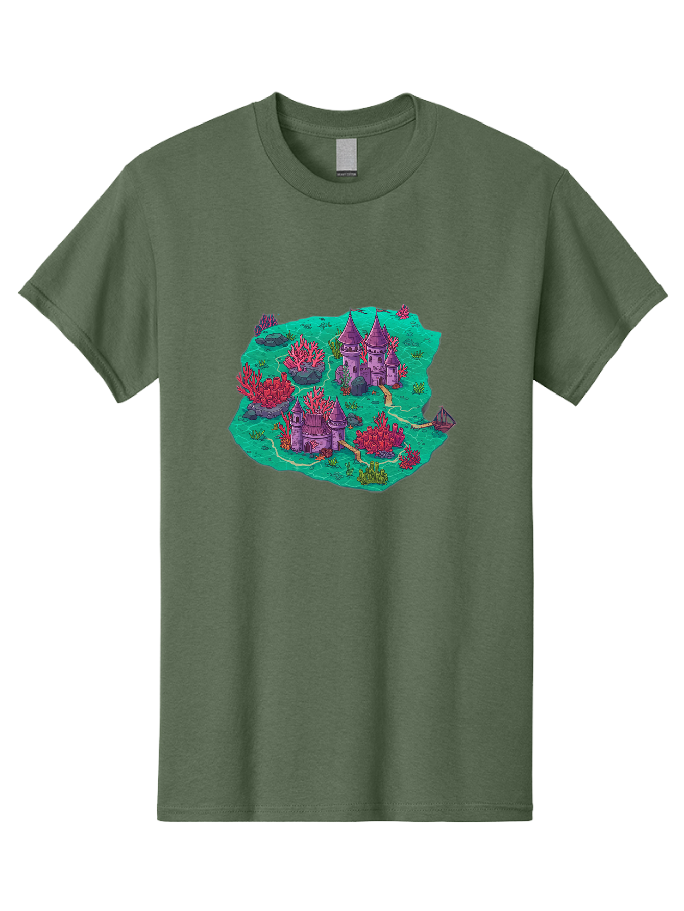 Underwater-Isometric-Castle Men'S Graphic Tee, 100% Cotton, Comfortable Casual Summer Wear, Machine Washable, Vintage Camera, Old Camera, Antique Camera, Black Camera, Classic Photography, Photography Equipment, Nostalgic Device, Film Camera, Baf611 15