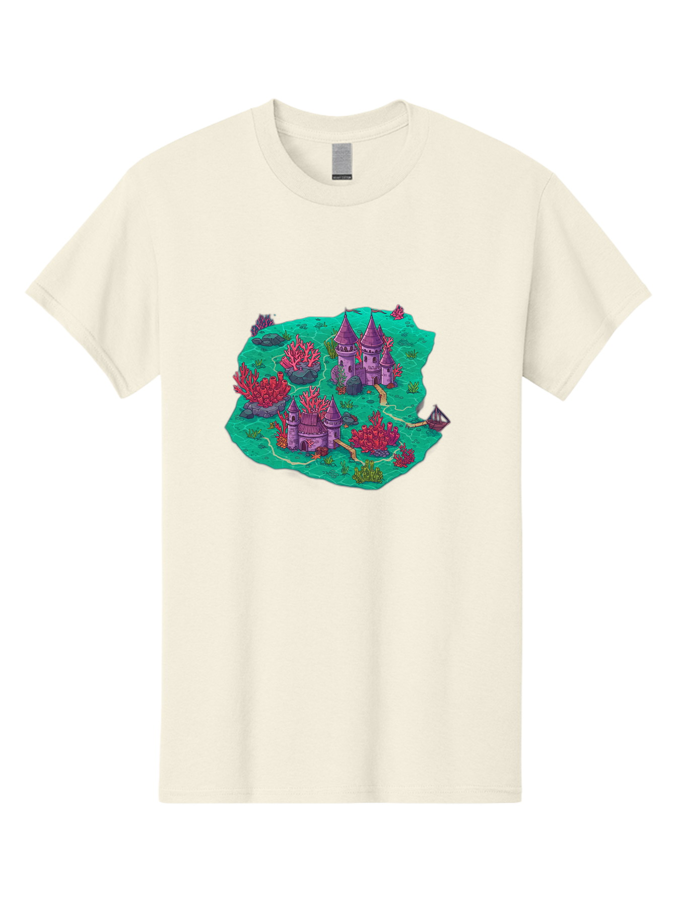 Underwater-Isometric-Castle Men'S Graphic Tee, 100% Cotton, Comfortable Casual Summer Wear, Machine Washable, Vintage Camera, Old Camera, Antique Camera, Black Camera, Classic Photography, Photography Equipment, Nostalgic Device, Film Camera, Baf611 17