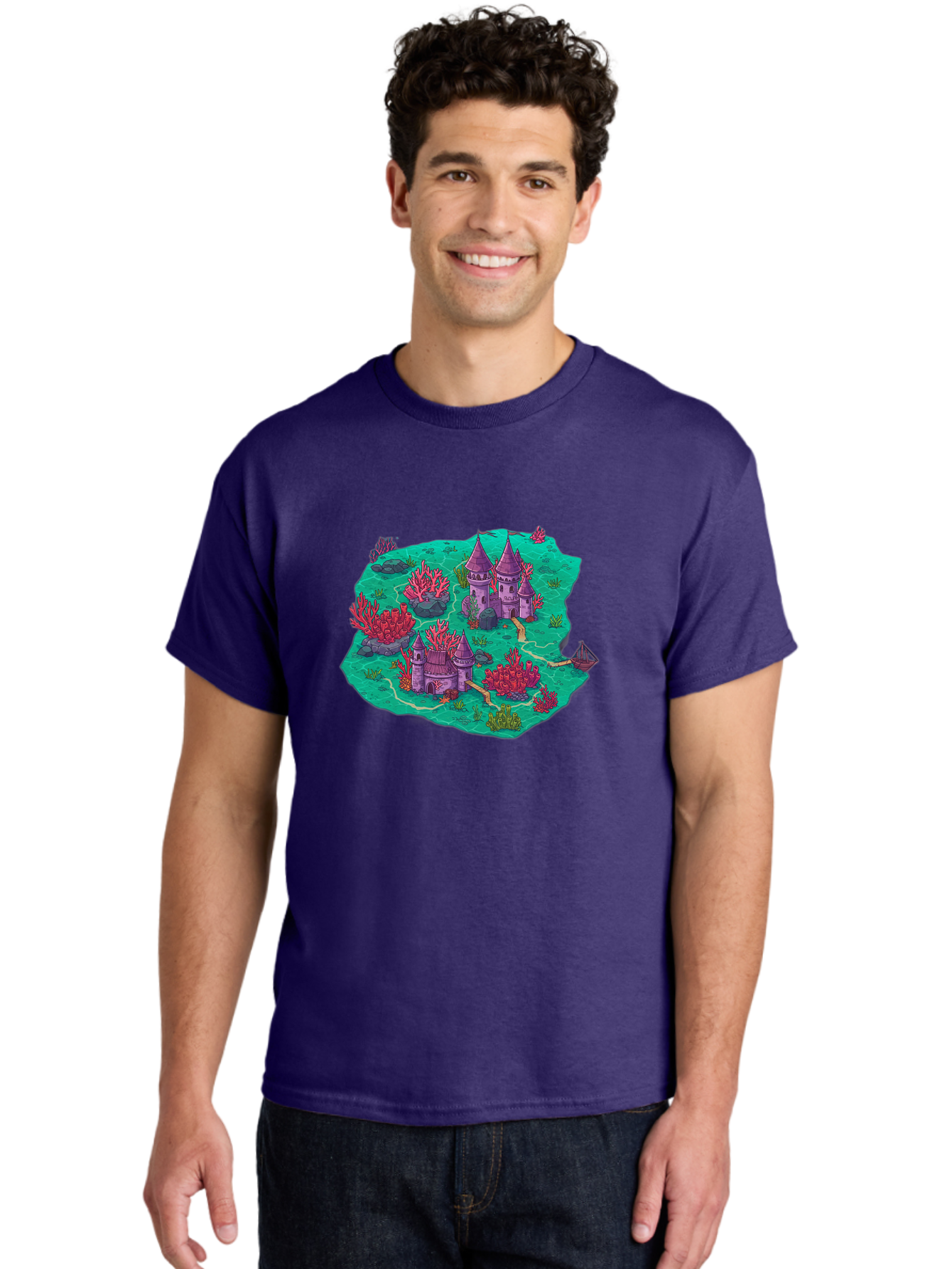 Underwater-Isometric-Castle Men'S Graphic Tee, 100% Cotton, Comfortable Casual Summer Wear, Machine Washable, Vintage Camera, Old Camera, Antique Camera, Black Camera, Classic Photography, Photography Equipment, Nostalgic Device, Film Camera, Baf611 28