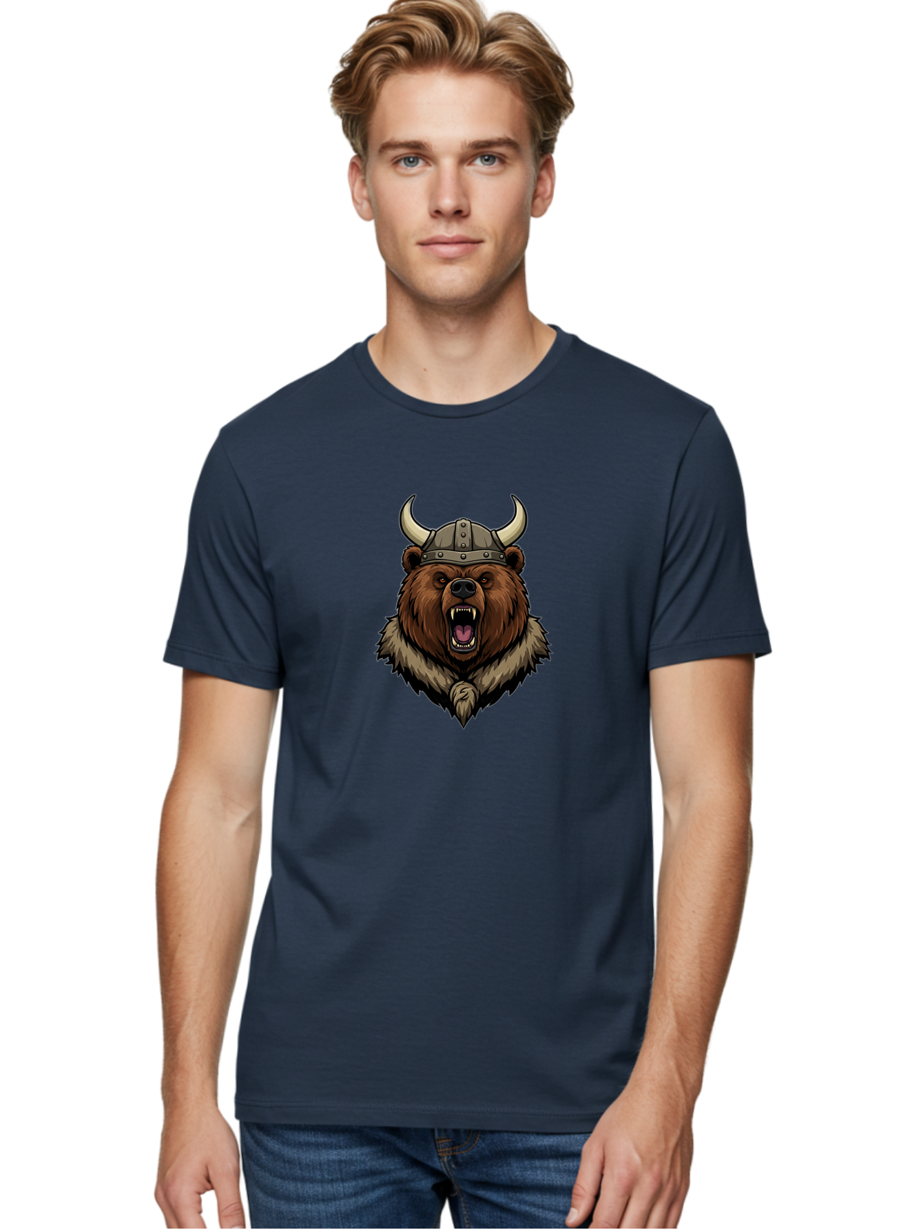 Viking-Bear-1 Men'S Graphic Tee, 100% Cotton, Comfortable Casual Summer Wear, Machine Washable, Vintage Camera, Old Camera, Antique Camera, Black Camera, Classic Photography, Photography Equipment, Nostalgic Device, Film Camera, Camera Art Baf616 6