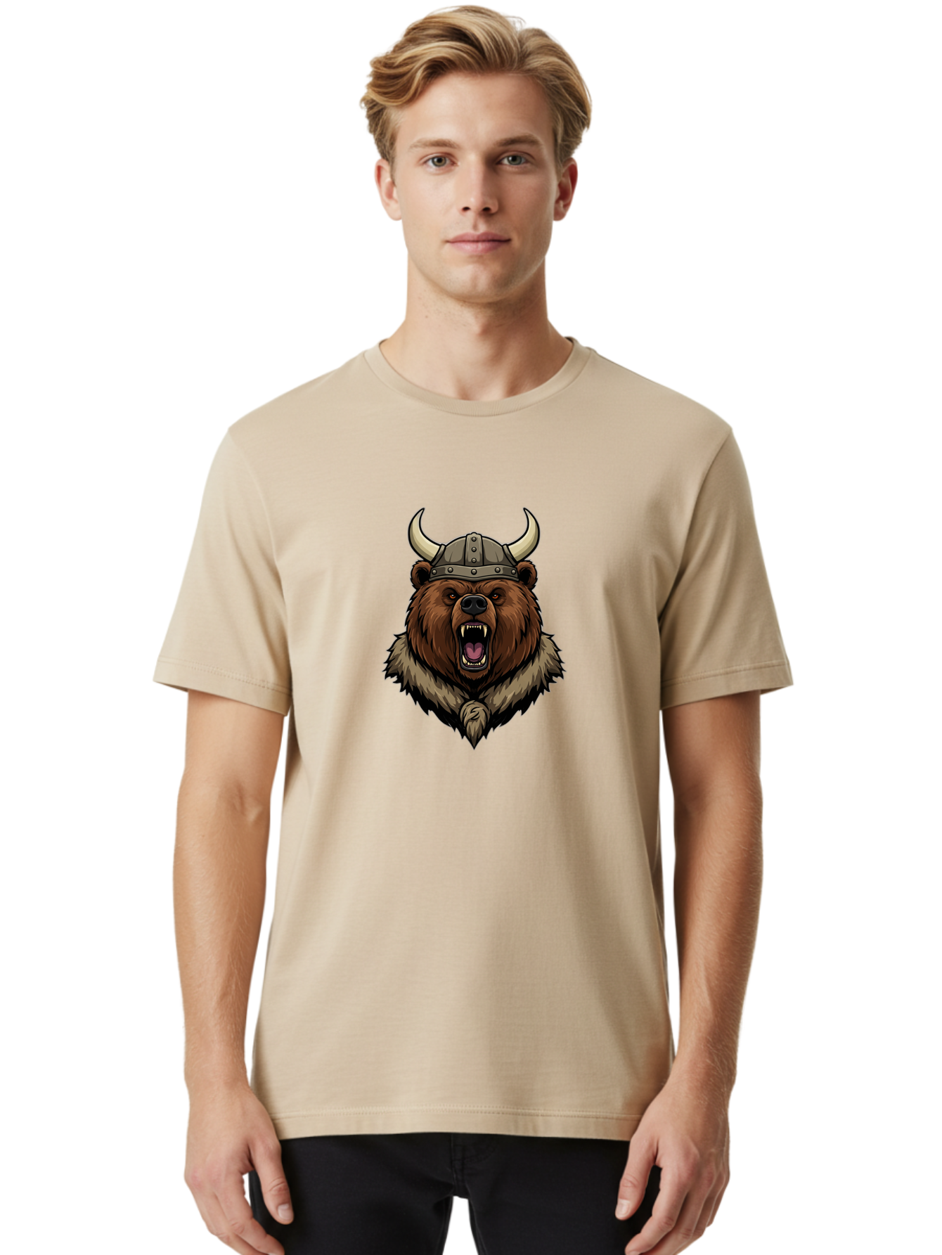 Viking-Bear-1 Men'S Graphic Tee, 100% Cotton, Comfortable Casual Summer Wear, Machine Washable, Vintage Camera, Old Camera, Antique Camera, Black Camera, Classic Photography, Photography Equipment, Nostalgic Device, Film Camera, Camera Art Baf616 26