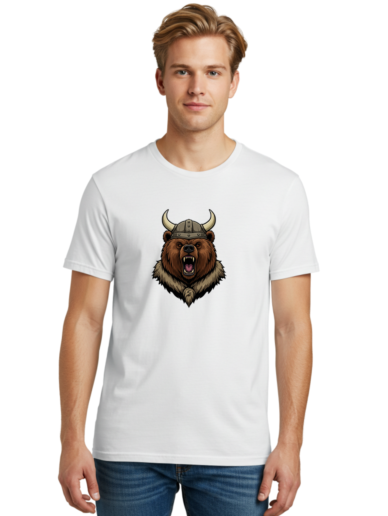 Viking-Bear-1 Men'S Graphic Tee, 100% Cotton, Comfortable Casual Summer Wear, Machine Washable, Vintage Camera, Old Camera, Antique Camera, Black Camera, Classic Photography, Photography Equipment, Nostalgic Device, Film Camera, Camera Art Baf616 4