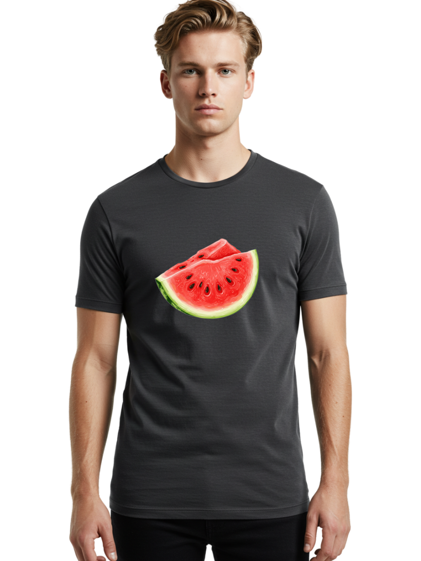 Watermelon-Slice-14 Men'S Graphic Tee, 100% Cotton, Comfortable Casual Summer Wear, Machine Washable, Vintage Camera, Old Camera, Antique Camera, Black Camera, Classic Photography, Photography Equipment, Nostalgic Device, Film Camera, Baf626 14