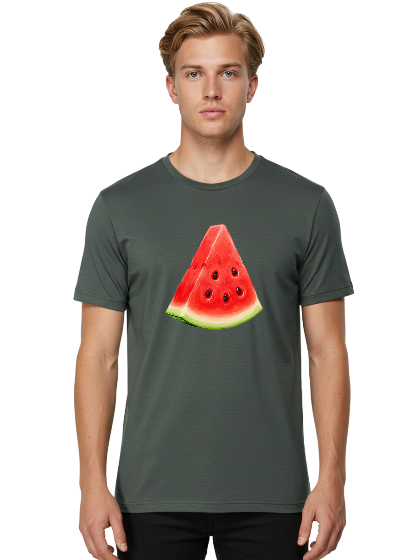 Watermelon-Slice-15 Men'S Graphic Tee, 100% Cotton, Comfortable Casual Summer Wear, Machine Washable, Vintage Camera, Old Camera, Antique Camera, Black Camera, Classic Photography, Photography Equipment, Nostalgic Device, Film Camera, Baf627 12