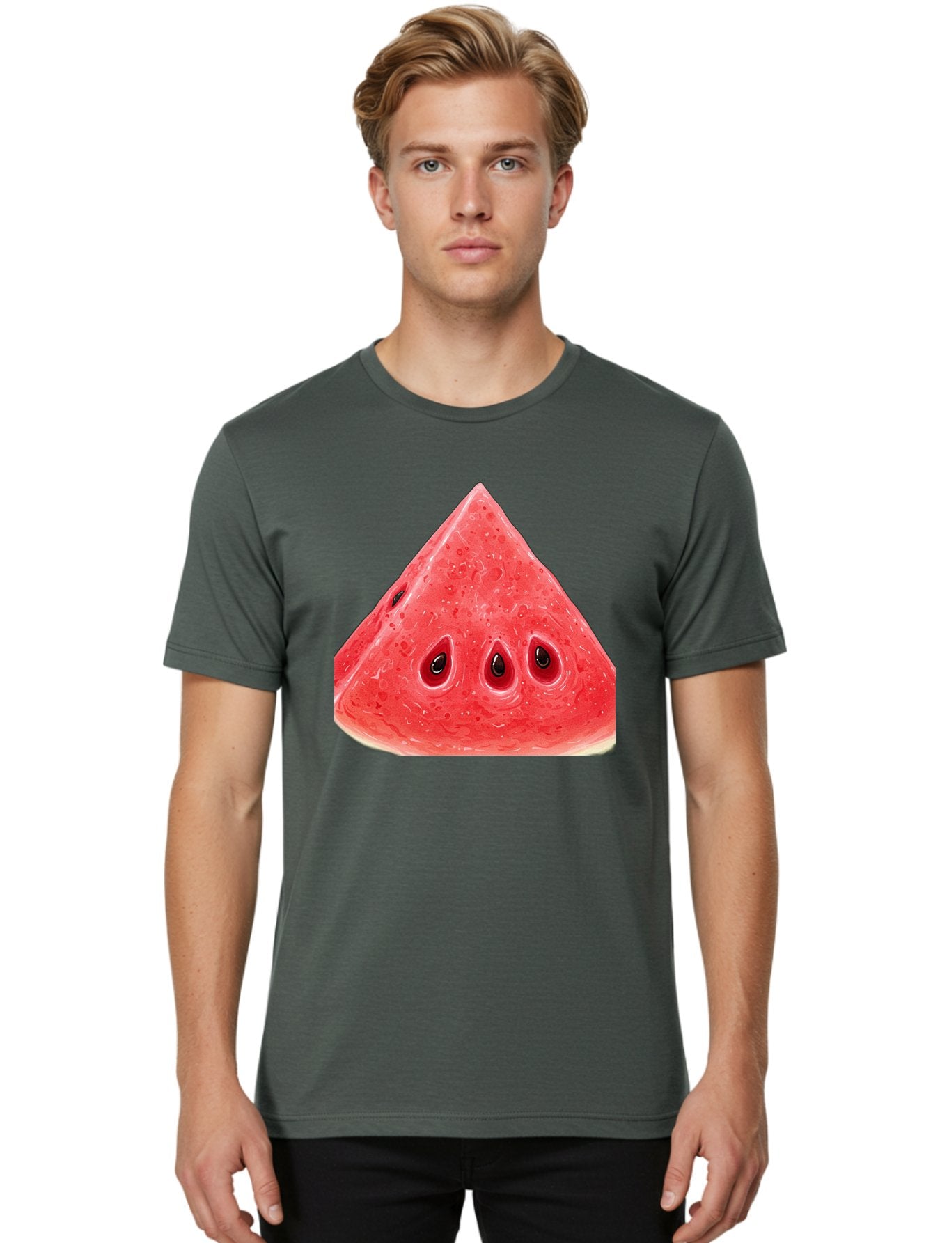Watermelon-Slice-4 Men'S Graphic Tee, 100% Cotton, Comfortable Casual Summer Wear, Machine Washable, Vintage Camera, Old Camera, Antique Camera, Black Camera, Classic Photography, Photography Equipment, Nostalgic Device, Film Camera, Baf636 26