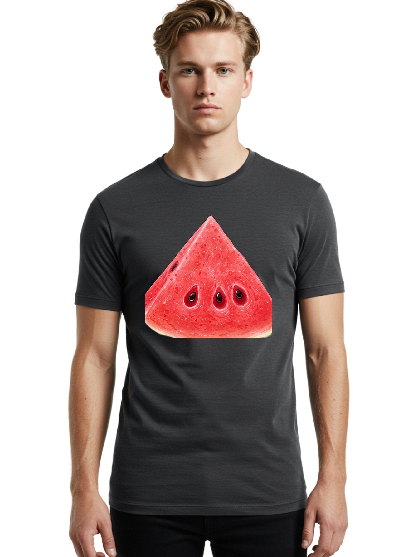 Watermelon-Slice-4 Men'S Graphic Tee, 100% Cotton, Comfortable Casual Summer Wear, Machine Washable, Vintage Camera, Old Camera, Antique Camera, Black Camera, Classic Photography, Photography Equipment, Nostalgic Device, Film Camera, Baf636 24