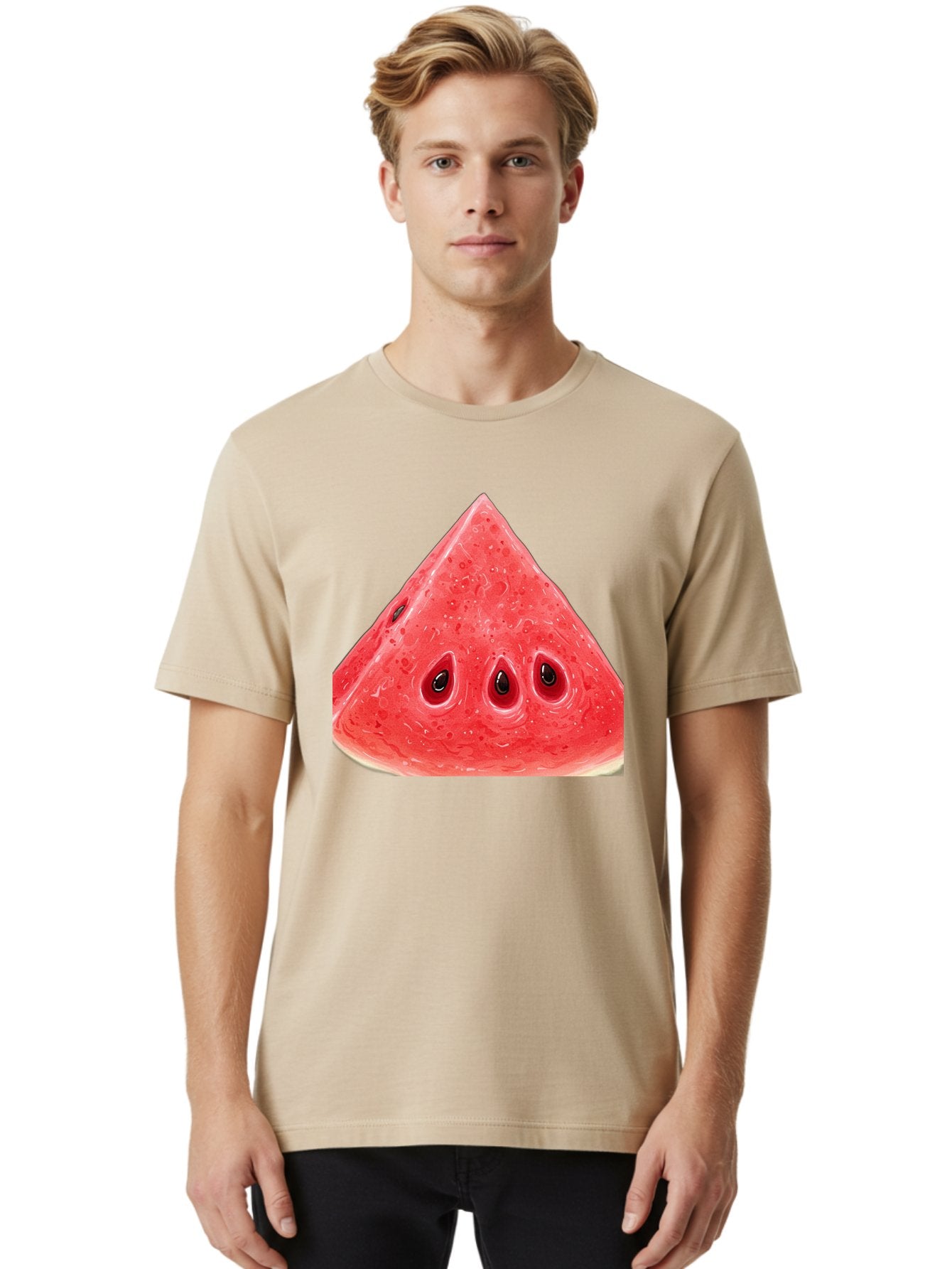 Watermelon-Slice-4 Men'S Graphic Tee, 100% Cotton, Comfortable Casual Summer Wear, Machine Washable, Vintage Camera, Old Camera, Antique Camera, Black Camera, Classic Photography, Photography Equipment, Nostalgic Device, Film Camera, Baf636 16