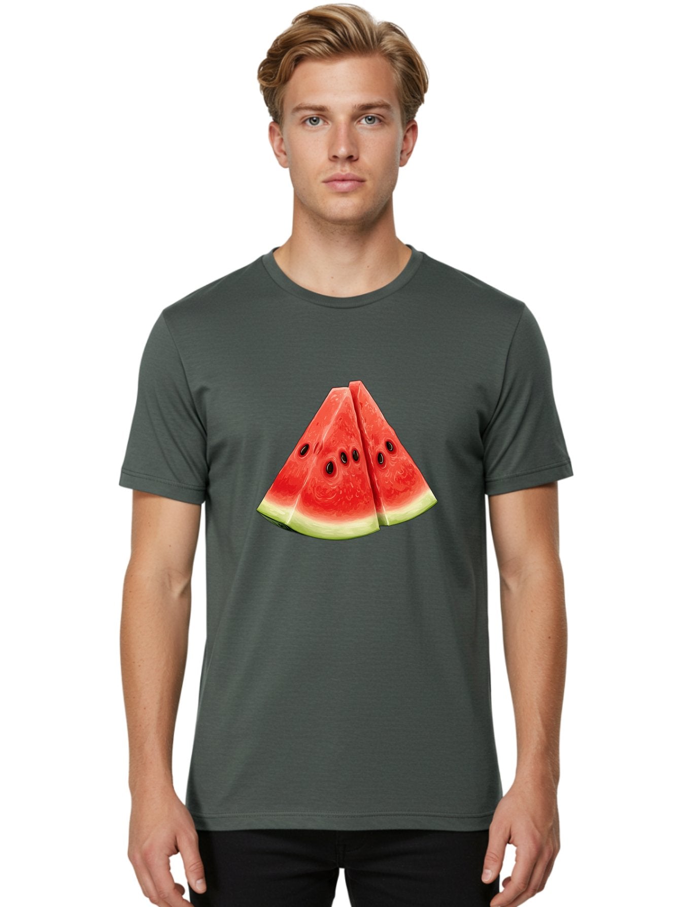 Watermelon-Slices Men'S Graphic Tee, 100% Cotton, Comfortable Casual Summer Wear, Machine Washable, Vintage Camera, Old Camera, Antique Camera, Black Camera, Classic Photography, Photography Equipment, Nostalgic Device, Film Camera, Camera Art Baf643 18