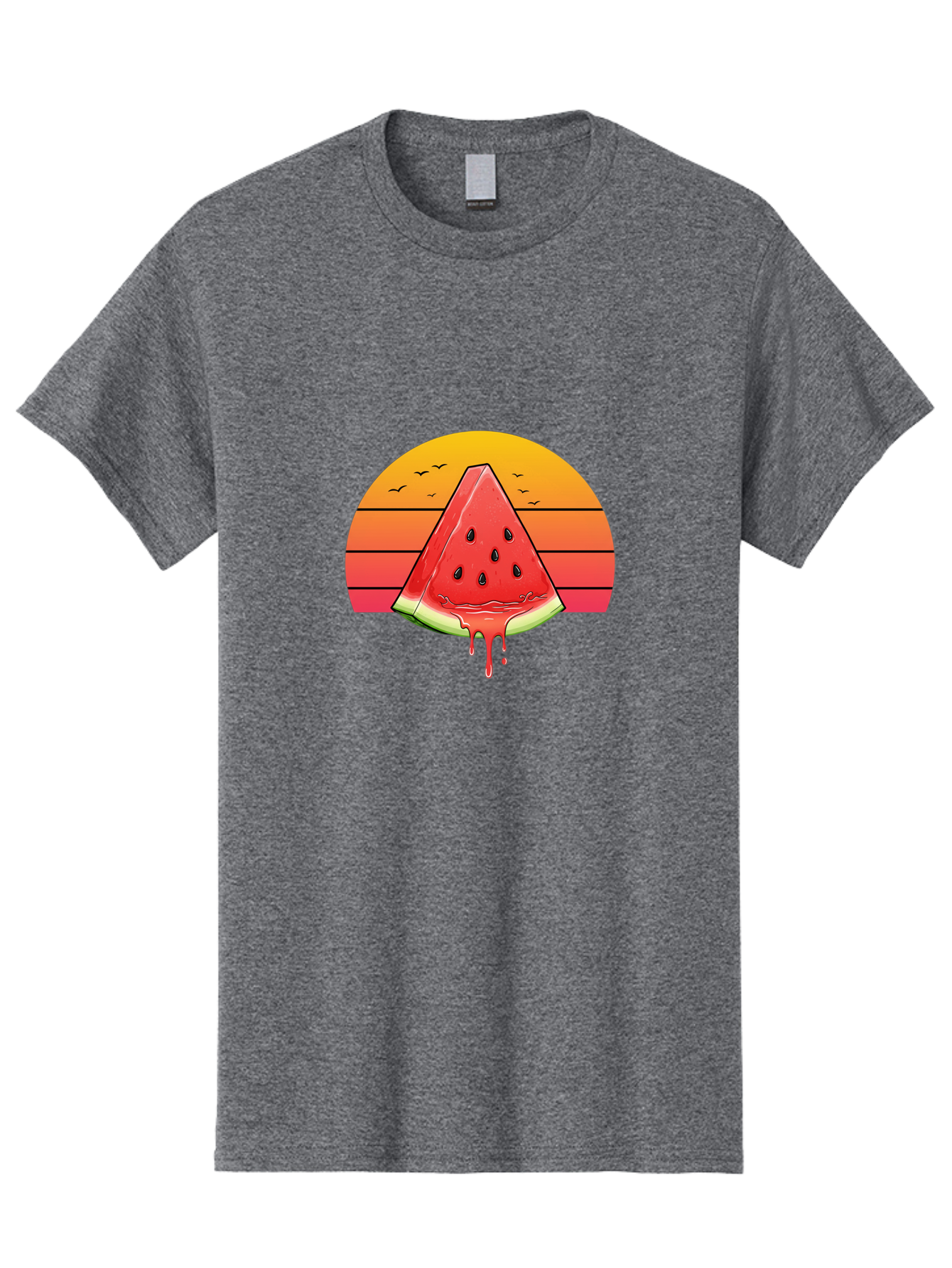 Watermelon-Sunset Men'S Graphic Tee, 100% Cotton, Comfortable Casual Summer Wear, Machine Washable, Vintage Camera, Old Camera, Antique Camera, Black Camera, Classic Photography, Photography Equipment, Nostalgic Device, Film Camera, Camera Art Baf644 13