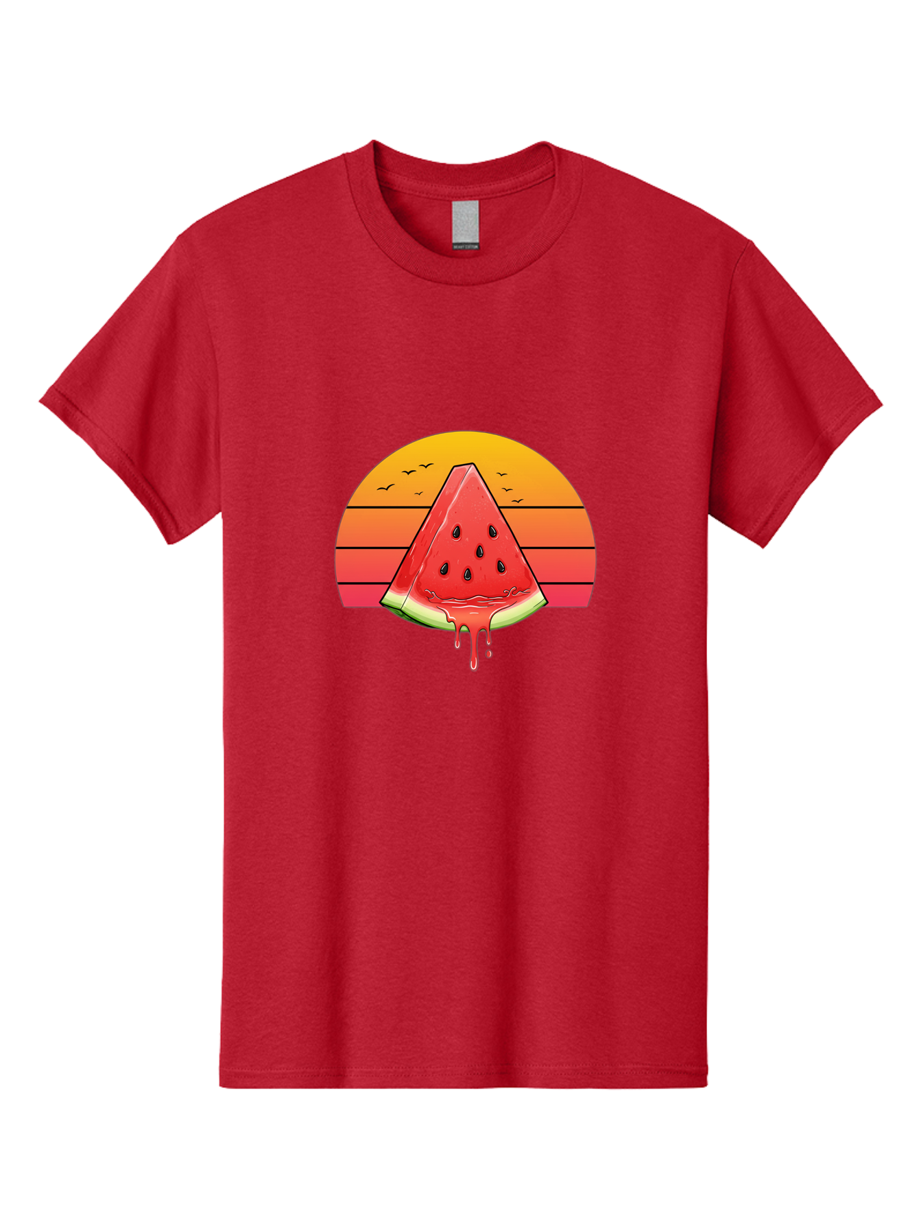 Watermelon-Sunset Men'S Graphic Tee, 100% Cotton, Comfortable Casual Summer Wear, Machine Washable, Vintage Camera, Old Camera, Antique Camera, Black Camera, Classic Photography, Photography Equipment, Nostalgic Device, Film Camera, Camera Art Baf644 23
