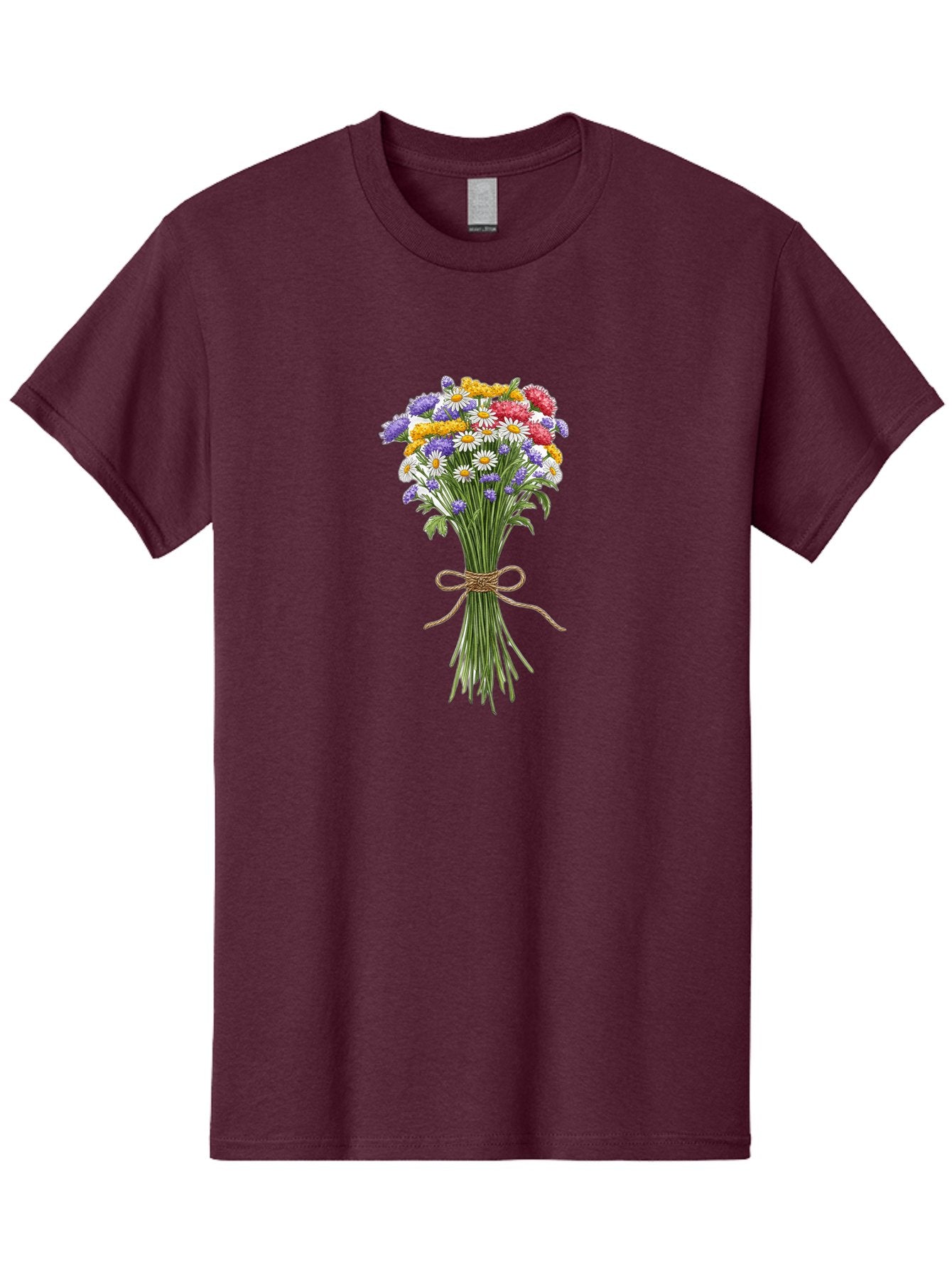 Wild-Flower-Bouquet-1 Men'S Graphic Tee, 100% Cotton, Comfortable Casual Summer Wear, Machine Washable, Vintage Camera, Old Camera, Antique Camera, Black Camera, Classic Photography, Photography Equipment, Nostalgic Device, Film Camera, Baf647 12