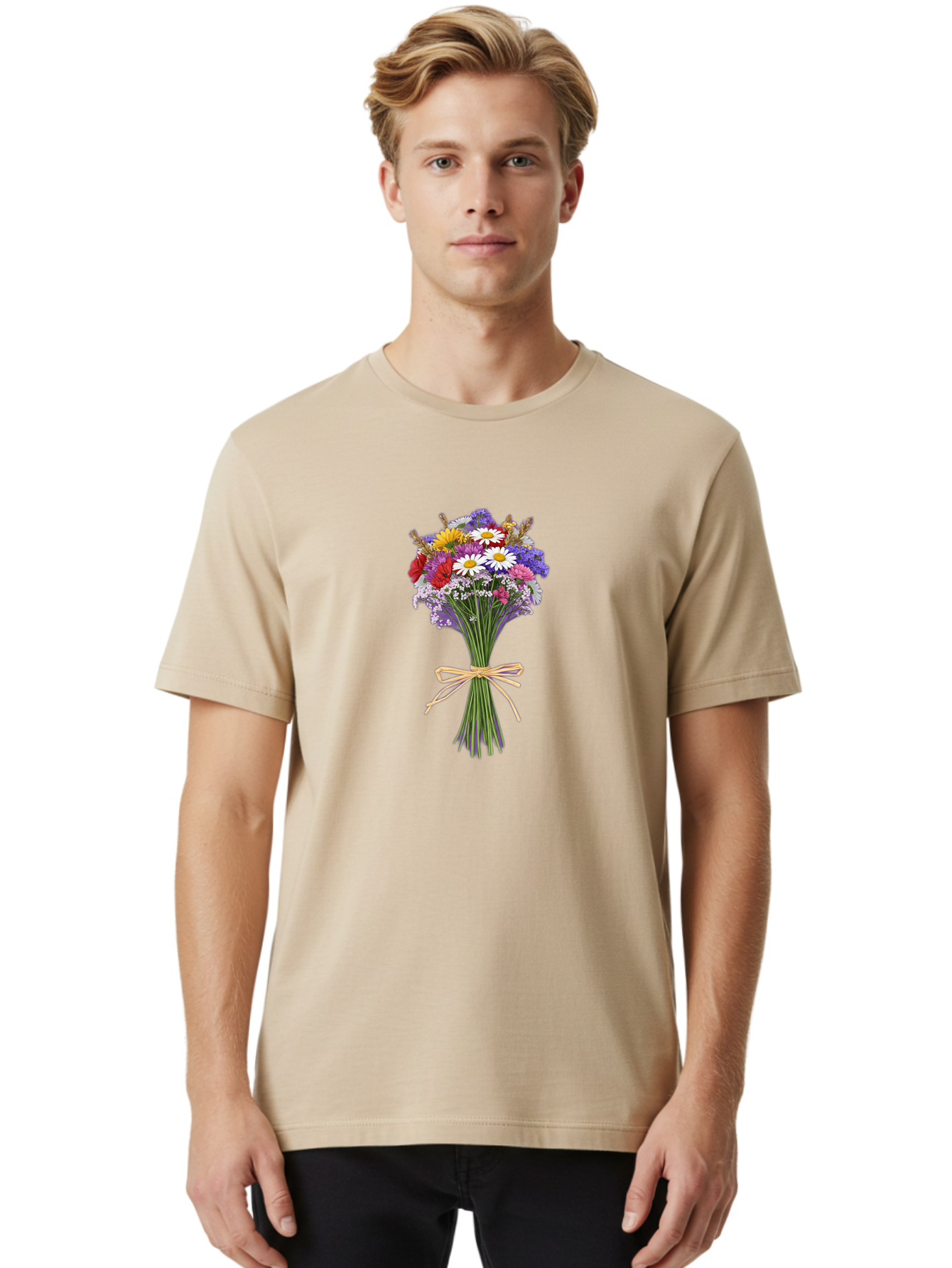 Wild-Flower-Bouquet Men'S Graphic Tee, 100% Cotton, Comfortable Casual Summer Wear, Machine Washable, Vintage Camera, Old Camera, Antique Camera, Black Camera, Classic Photography, Photography Equipment, Nostalgic Device, Film Camera, Baf648 26