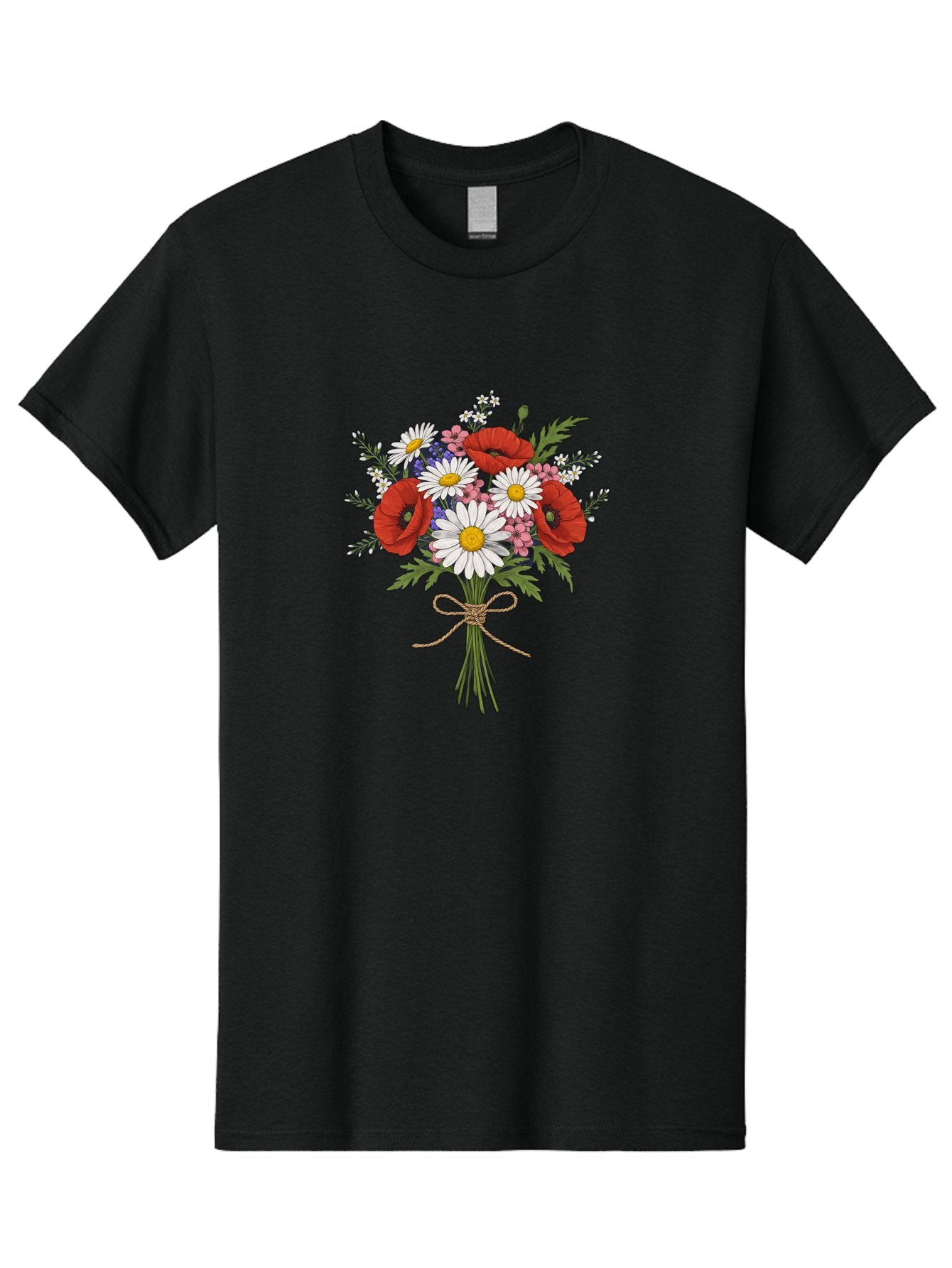 Wildflower-Bouquet-1 Men'S Graphic Tee, 100% Cotton, Comfortable Casual Summer Wear, Machine Washable, Vintage Camera, Old Camera, Antique Camera, Black Camera, Classic Photography, Photography Equipment, Nostalgic Device, Film Camera, Baf649 7