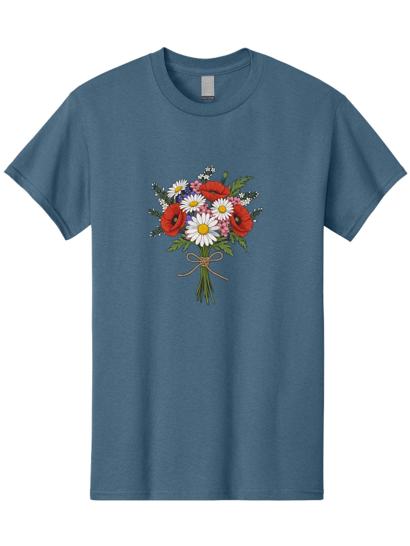 Wildflower-Bouquet-1 Men'S Graphic Tee, 100% Cotton, Comfortable Casual Summer Wear, Machine Washable, Vintage Camera, Old Camera, Antique Camera, Black Camera, Classic Photography, Photography Equipment, Nostalgic Device, Film Camera, Baf649