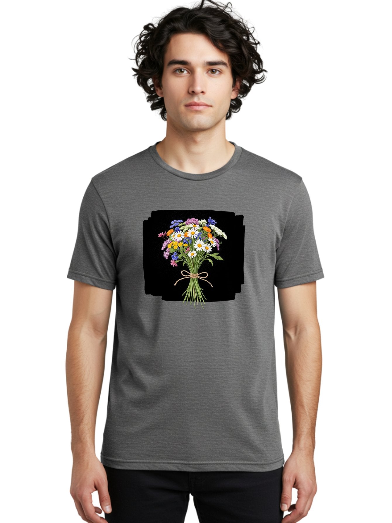 Wildflower-Bouquet-13 Men'S Graphic Tee, 100% Cotton, Comfortable Casual Summer Wear, Machine Washable, Vintage Camera, Old Camera, Antique Camera, Black Camera, Classic Photography, Photography Equipment, Nostalgic Device, Film Camera, Baf653 23