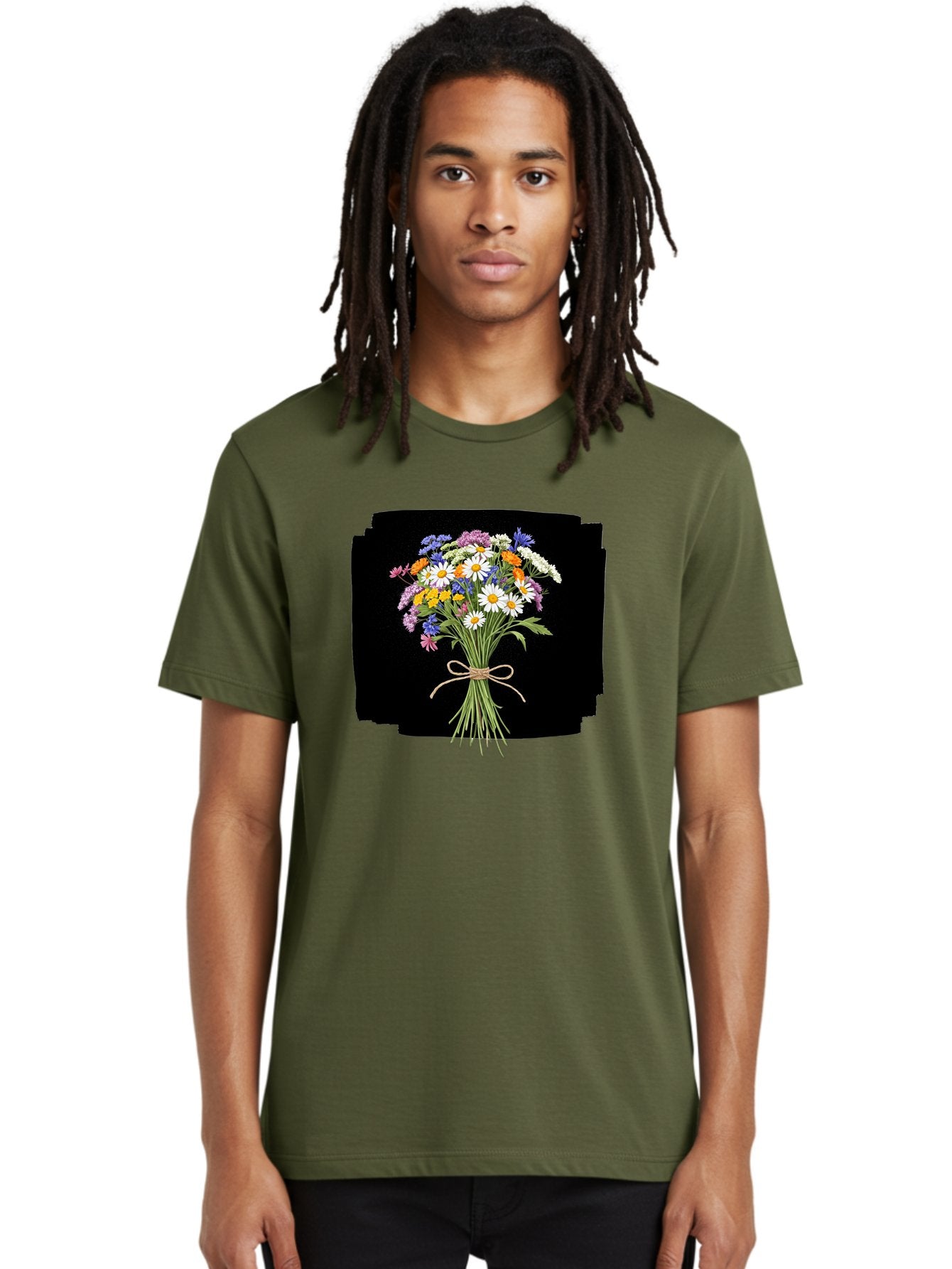 Wildflower-Bouquet-13 Men'S Graphic Tee, 100% Cotton, Comfortable Casual Summer Wear, Machine Washable, Vintage Camera, Old Camera, Antique Camera, Black Camera, Classic Photography, Photography Equipment, Nostalgic Device, Film Camera, Baf653 28