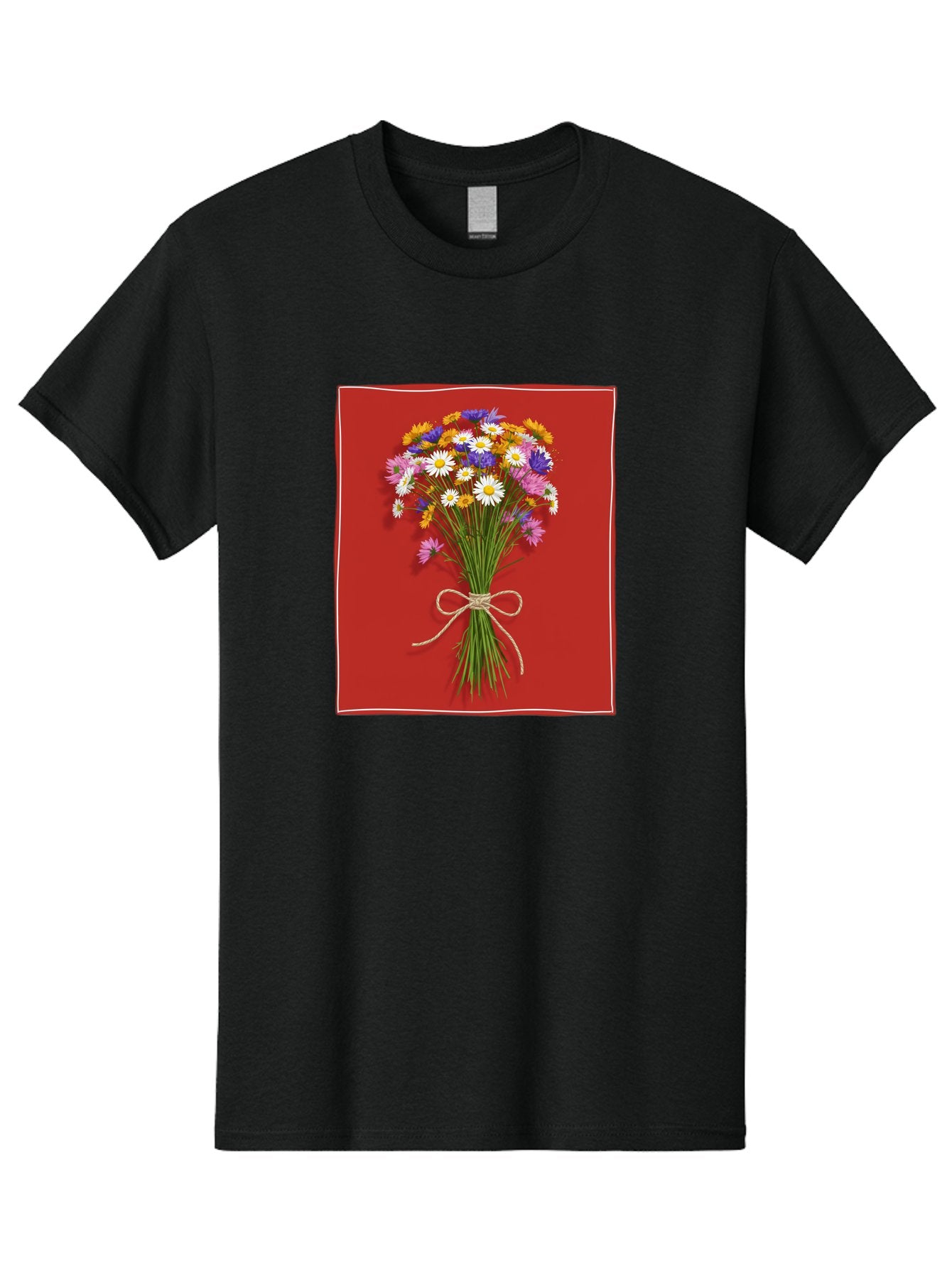 Wildflower-Bouquet-14 Men'S Graphic Tee, 100% Cotton, Comfortable Casual Summer Wear, Machine Washable, Vintage Camera, Old Camera, Antique Camera, Black Camera, Classic Photography, Photography Equipment, Nostalgic Device, Film Camera, Baf654 14