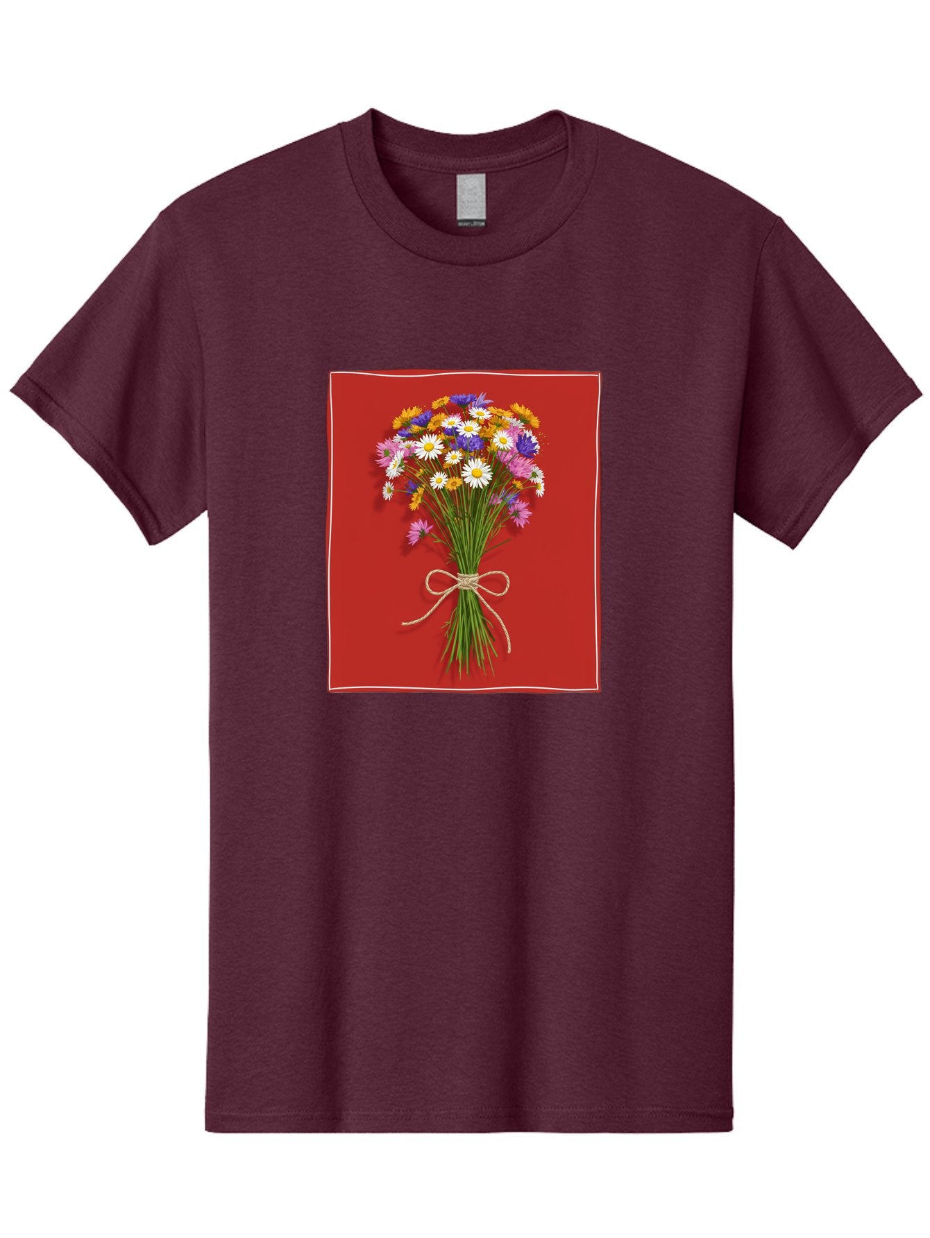 Wildflower-Bouquet-14 Men'S Graphic Tee, 100% Cotton, Comfortable Casual Summer Wear, Machine Washable, Vintage Camera, Old Camera, Antique Camera, Black Camera, Classic Photography, Photography Equipment, Nostalgic Device, Film Camera, Baf654