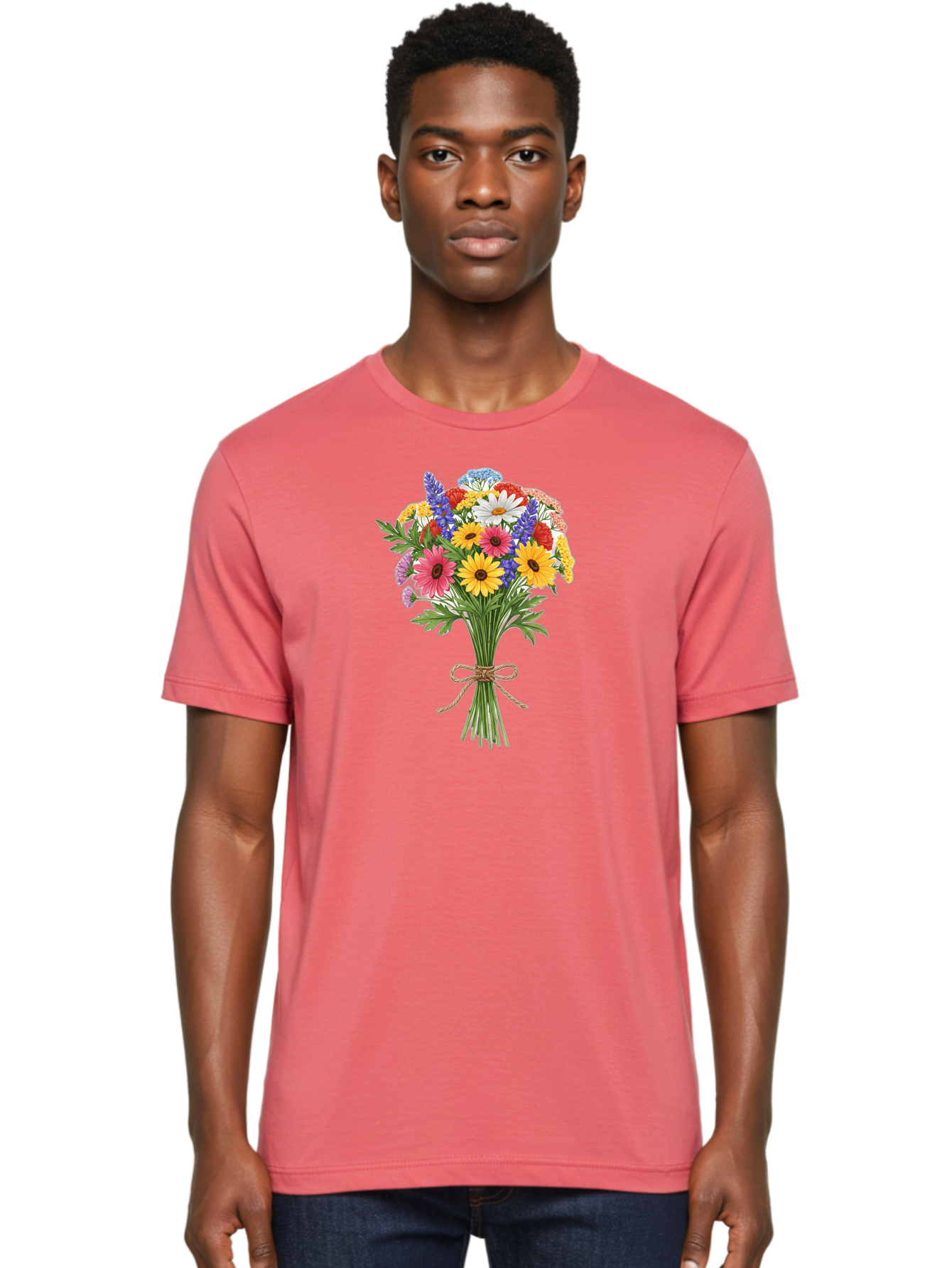 Wildflower-Bouquet-3 Men'S Graphic Tee, 100% Cotton, Comfortable Casual Summer Wear, Machine Washable, Vintage Camera, Old Camera, Antique Camera, Black Camera, Classic Photography, Photography Equipment, Nostalgic Device, Film Camera, Baf656 26