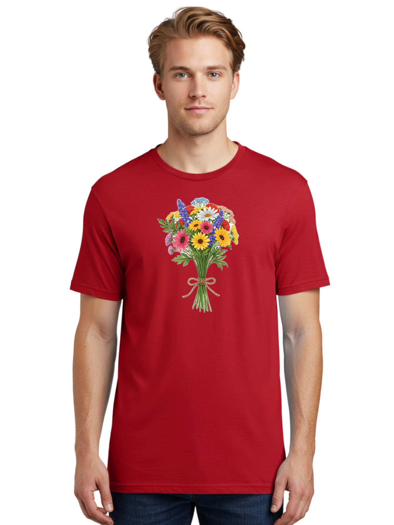 Wildflower-Bouquet-3 Men'S Graphic Tee, 100% Cotton, Comfortable Casual Summer Wear, Machine Washable, Vintage Camera, Old Camera, Antique Camera, Black Camera, Classic Photography, Photography Equipment, Nostalgic Device, Film Camera, Baf656 30
