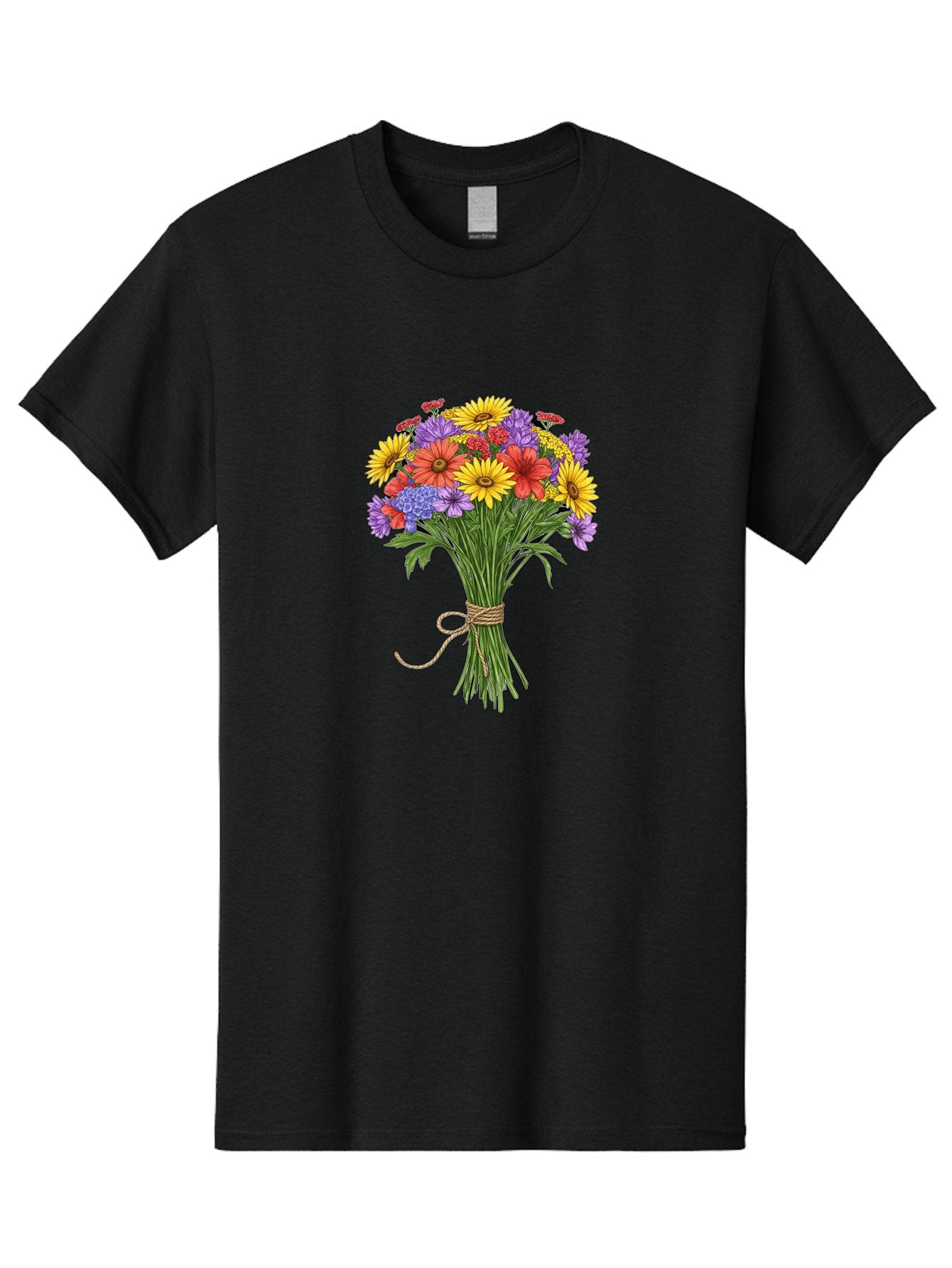 Wildflower-Bouquet-4 Men'S Graphic Tee, 100% Cotton, Comfortable Casual Summer Wear, Machine Washable, Vintage Camera, Old Camera, Antique Camera, Black Camera, Classic Photography, Photography Equipment, Nostalgic Device, Film Camera, Baf657 6