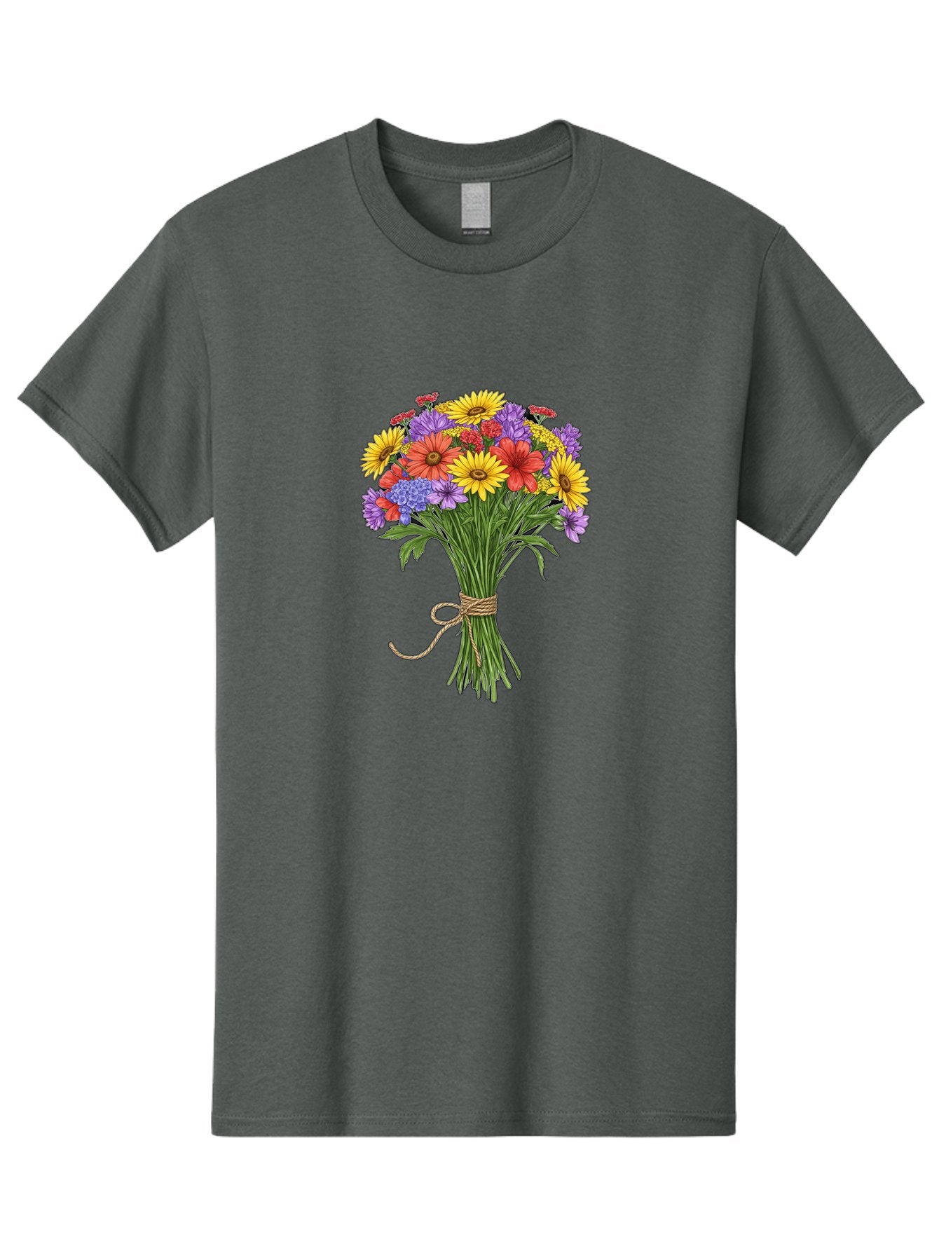 Wildflower-Bouquet-4 Men'S Graphic Tee, 100% Cotton, Comfortable Casual Summer Wear, Machine Washable, Vintage Camera, Old Camera, Antique Camera, Black Camera, Classic Photography, Photography Equipment, Nostalgic Device, Film Camera, Baf657 5