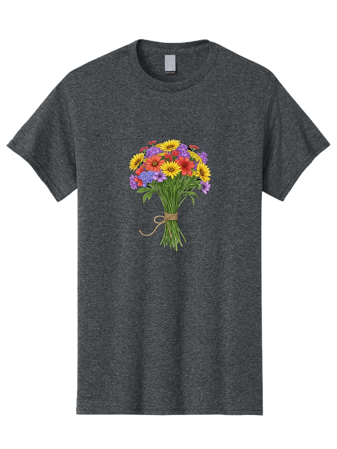 Wildflower-Bouquet-4 Men'S Graphic Tee, 100% Cotton, Comfortable Casual Summer Wear, Machine Washable, Vintage Camera, Old Camera, Antique Camera, Black Camera, Classic Photography, Photography Equipment, Nostalgic Device, Film Camera, Baf657 12