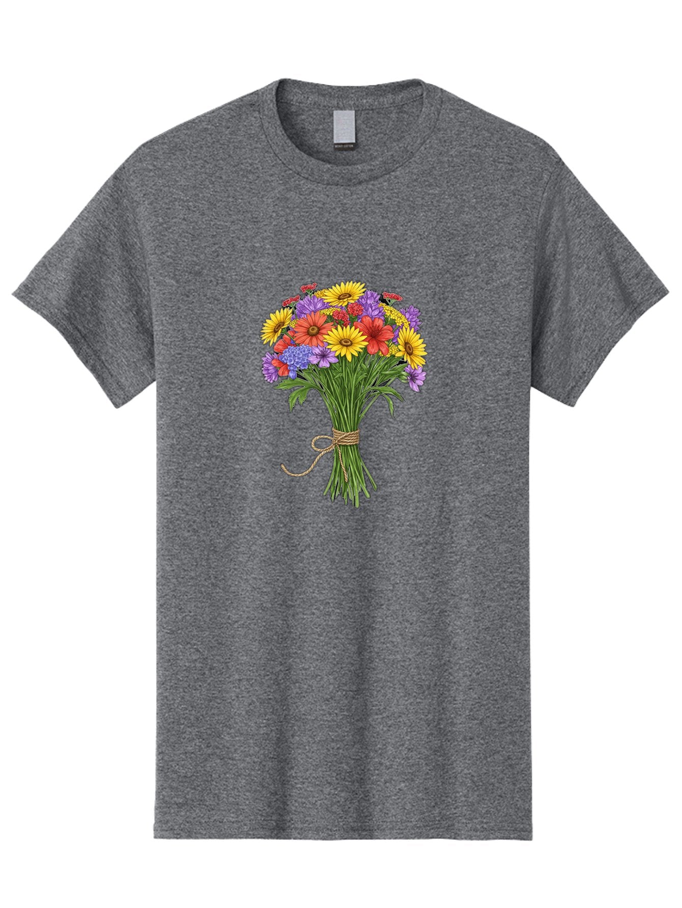 Wildflower-Bouquet-4 Men'S Graphic Tee, 100% Cotton, Comfortable Casual Summer Wear, Machine Washable, Vintage Camera, Old Camera, Antique Camera, Black Camera, Classic Photography, Photography Equipment, Nostalgic Device, Film Camera, Baf657 15