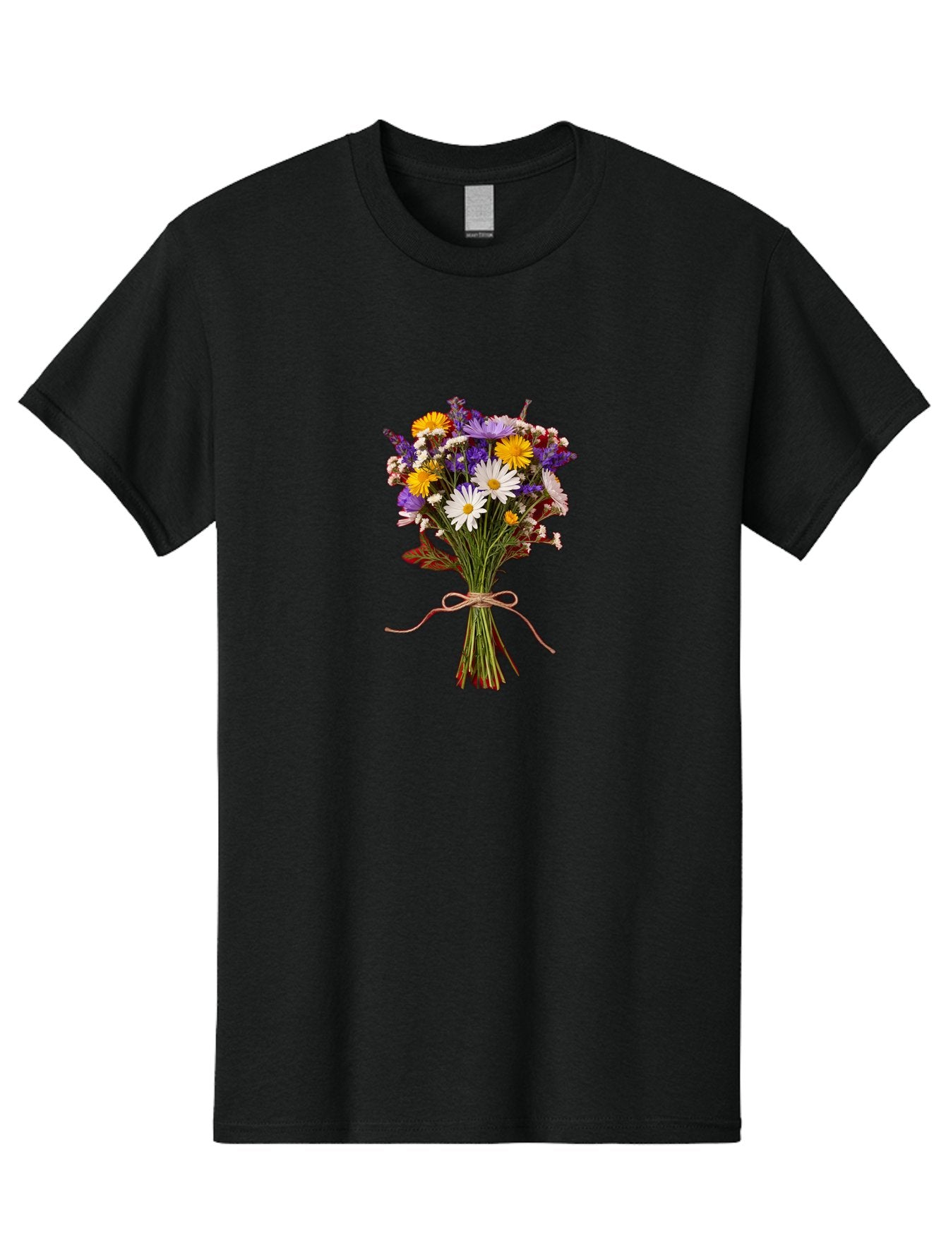 Wildflower-Bouquet-5 Men'S Graphic Tee, 100% Cotton, Comfortable Casual Summer Wear, Machine Washable, Vintage Camera, Old Camera, Antique Camera, Black Camera, Classic Photography, Photography Equipment, Nostalgic Device, Film Camera, Baf658