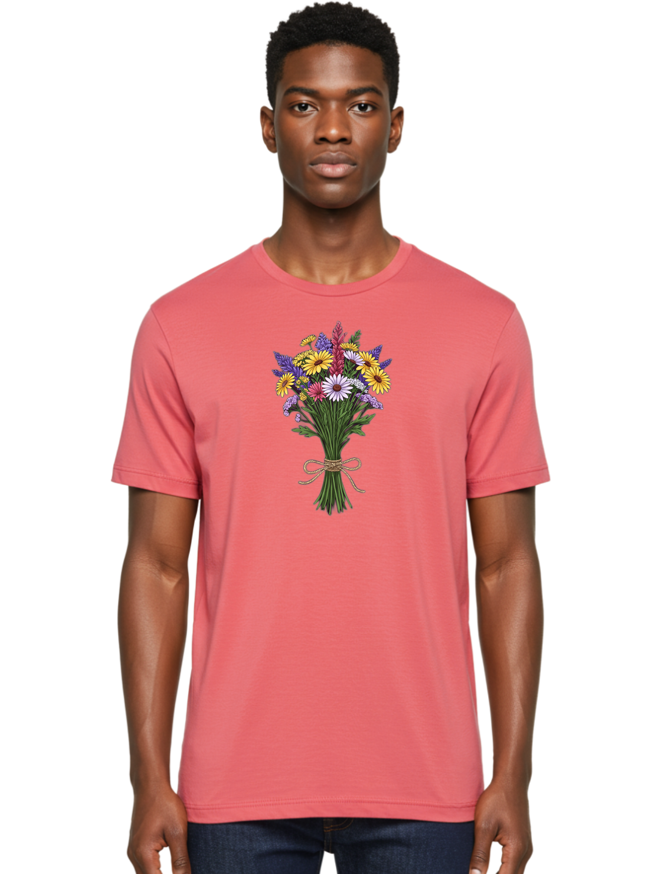 Wildflower-Bouquet-6 Men'S Graphic Tee, 100% Cotton, Comfortable Casual Summer Wear, Machine Washable, Vintage Camera, Old Camera, Antique Camera, Black Camera, Classic Photography, Photography Equipment, Nostalgic Device, Film Camera, Baf659 14
