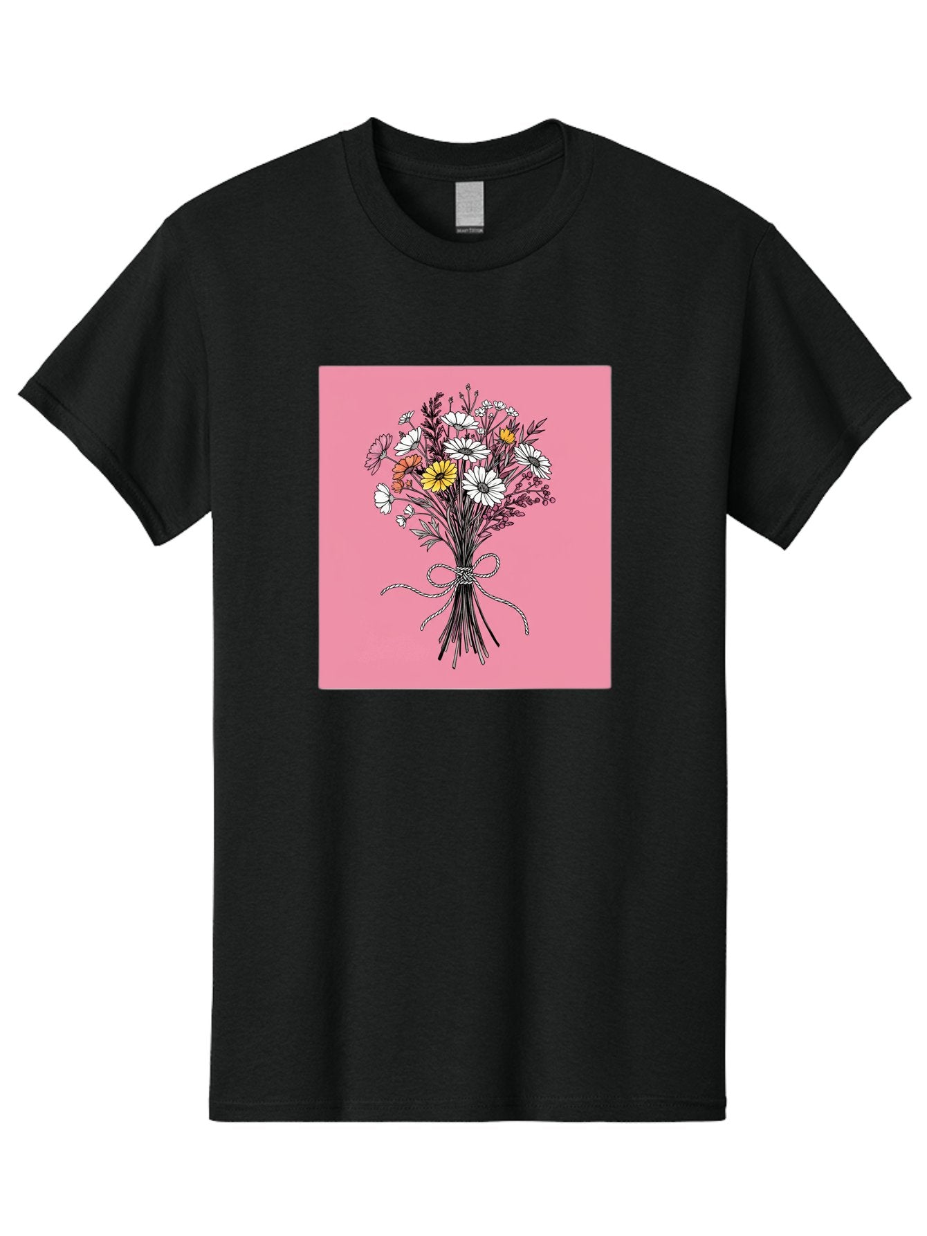 Wildflower-Bouquet-7 Men'S Graphic Tee, 100% Cotton, Comfortable Casual Summer Wear, Machine Washable, Vintage Camera, Old Camera, Antique Camera, Black Camera, Classic Photography, Photography Equipment, Nostalgic Device, Film Camera, Baf660 14