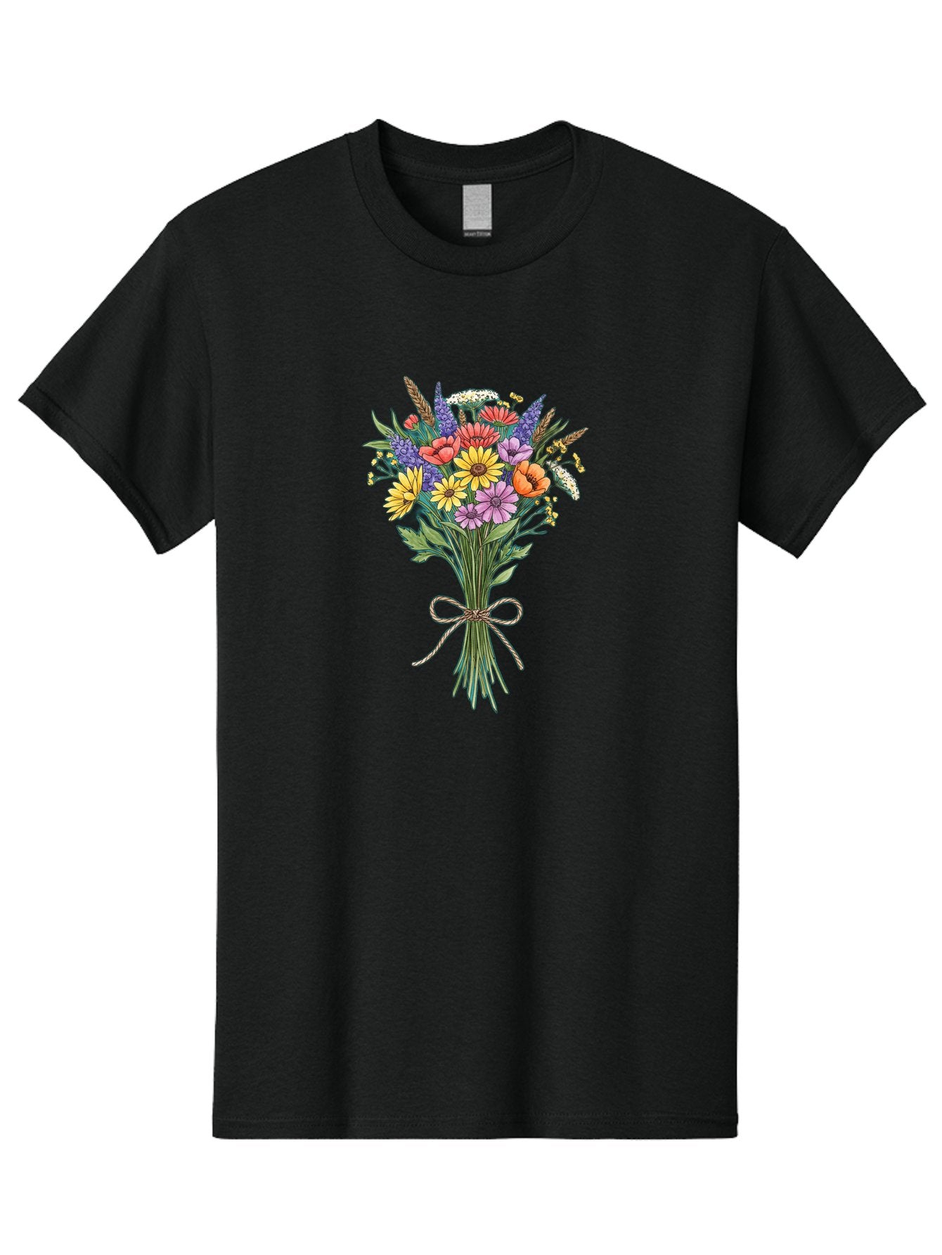 Wildflower-Bouquet-9 Men'S Graphic Tee, 100% Cotton, Comfortable Casual Summer Wear, Machine Washable, Vintage Camera, Old Camera, Antique Camera, Black Camera, Classic Photography, Photography Equipment, Nostalgic Device, Film Camera, Baf662 12