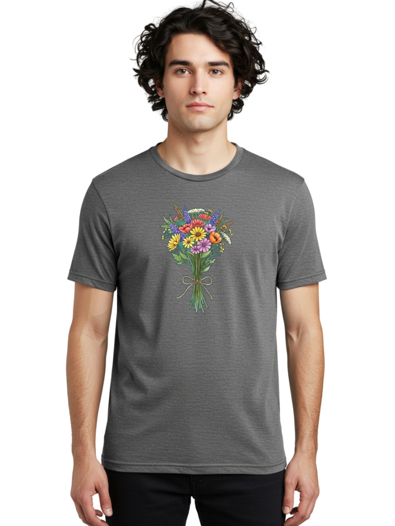 Wildflower-Bouquet-9 Men'S Graphic Tee, 100% Cotton, Comfortable Casual Summer Wear, Machine Washable, Vintage Camera, Old Camera, Antique Camera, Black Camera, Classic Photography, Photography Equipment, Nostalgic Device, Film Camera, Baf662 27