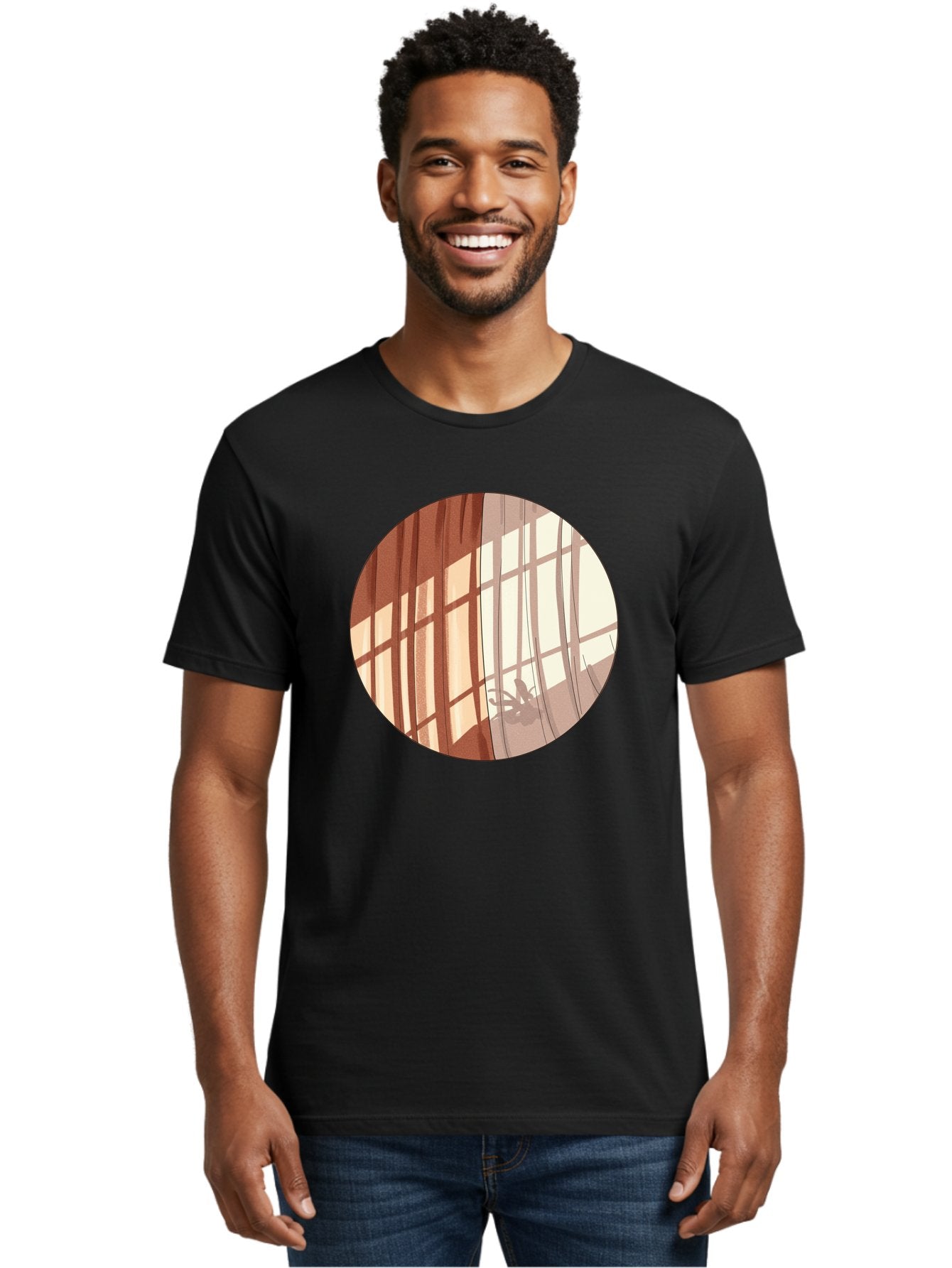 Window-Curtain-Shadows Men'S Graphic Tee, 100% Cotton, Comfortable Casual Summer Wear, Machine Washable, Vintage Camera, Old Camera, Antique Camera, Black Camera, Classic Photography, Photography Equipment, Nostalgic Device, Film Camera, Baf664 26