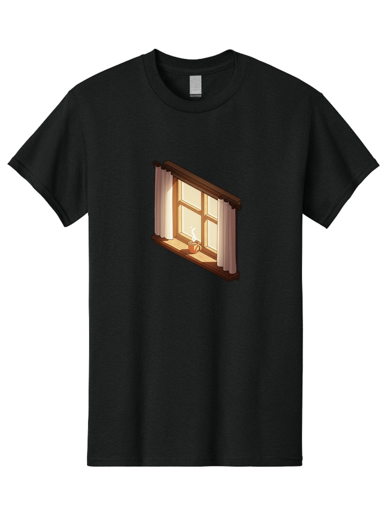 Window-With-Coffee-Cup Men'S Graphic Tee, 100% Cotton, Comfortable Casual Summer Wear, Machine Washable, Vintage Camera, Old Camera, Antique Camera, Black Camera, Classic Photography, Photography Equipment, Nostalgic Device, Film Camera, Baf665