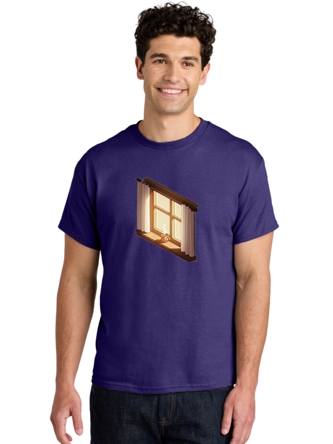 Window-With-Coffee-Cup Men'S Graphic Tee, 100% Cotton, Comfortable Casual Summer Wear, Machine Washable, Vintage Camera, Old Camera, Antique Camera, Black Camera, Classic Photography, Photography Equipment, Nostalgic Device, Film Camera, Baf665 24