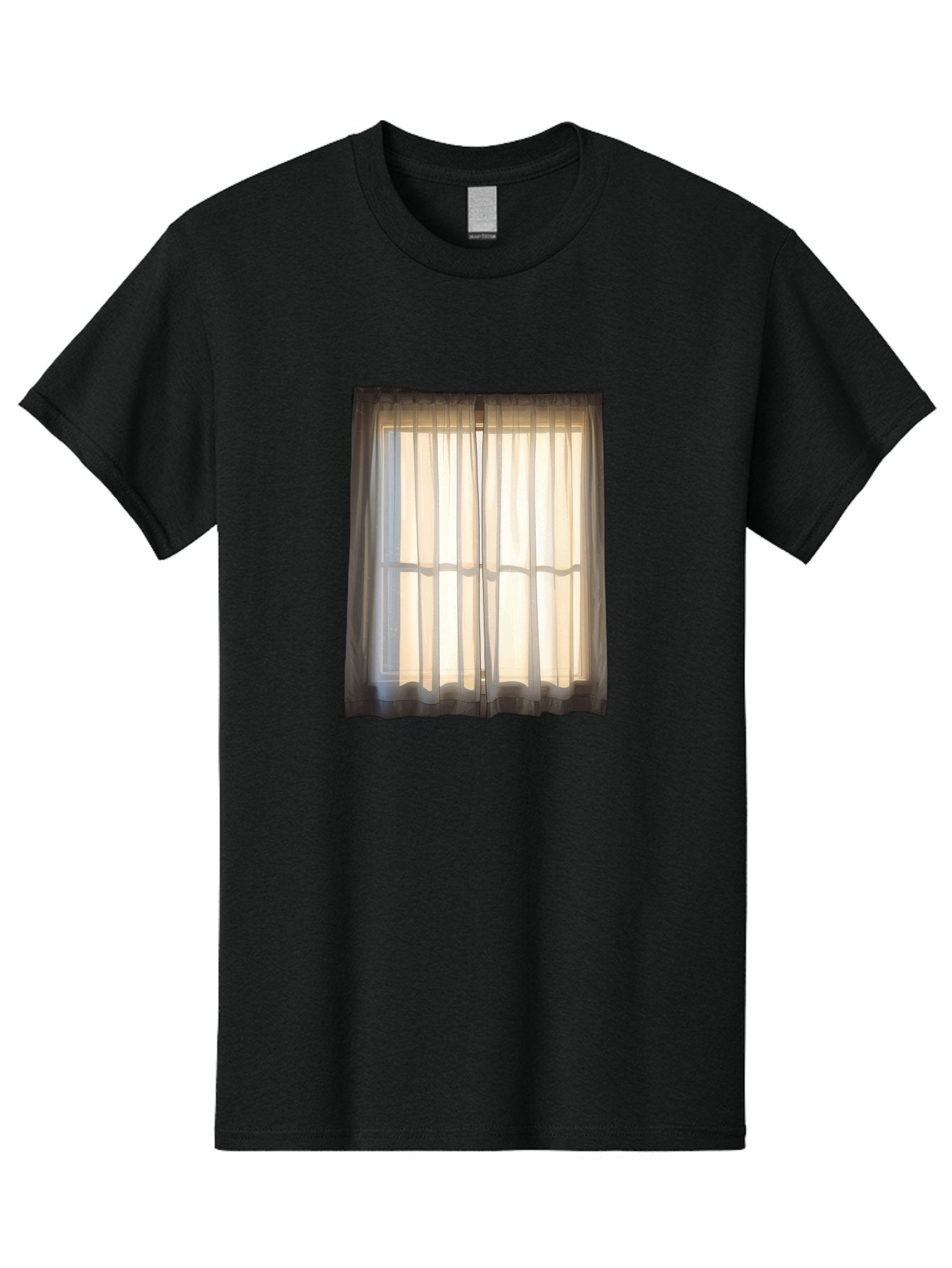 Window-With-Curtains-1 Men'S Graphic Tee, 100% Cotton, Comfortable Casual Summer Wear, Machine Washable, Vintage Camera, Old Camera, Antique Camera, Black Camera, Classic Photography, Photography Equipment, Nostalgic Device, Film Camera, Baf666 7
