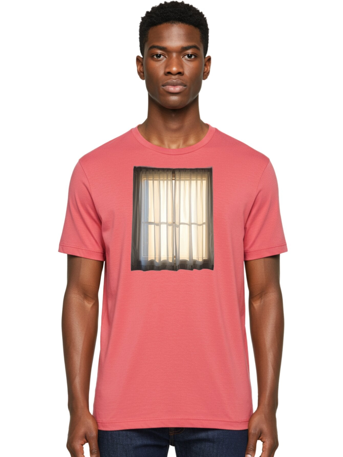Window-With-Curtains-1 Men'S Graphic Tee, 100% Cotton, Comfortable Casual Summer Wear, Machine Washable, Vintage Camera, Old Camera, Antique Camera, Black Camera, Classic Photography, Photography Equipment, Nostalgic Device, Film Camera, Baf666 19