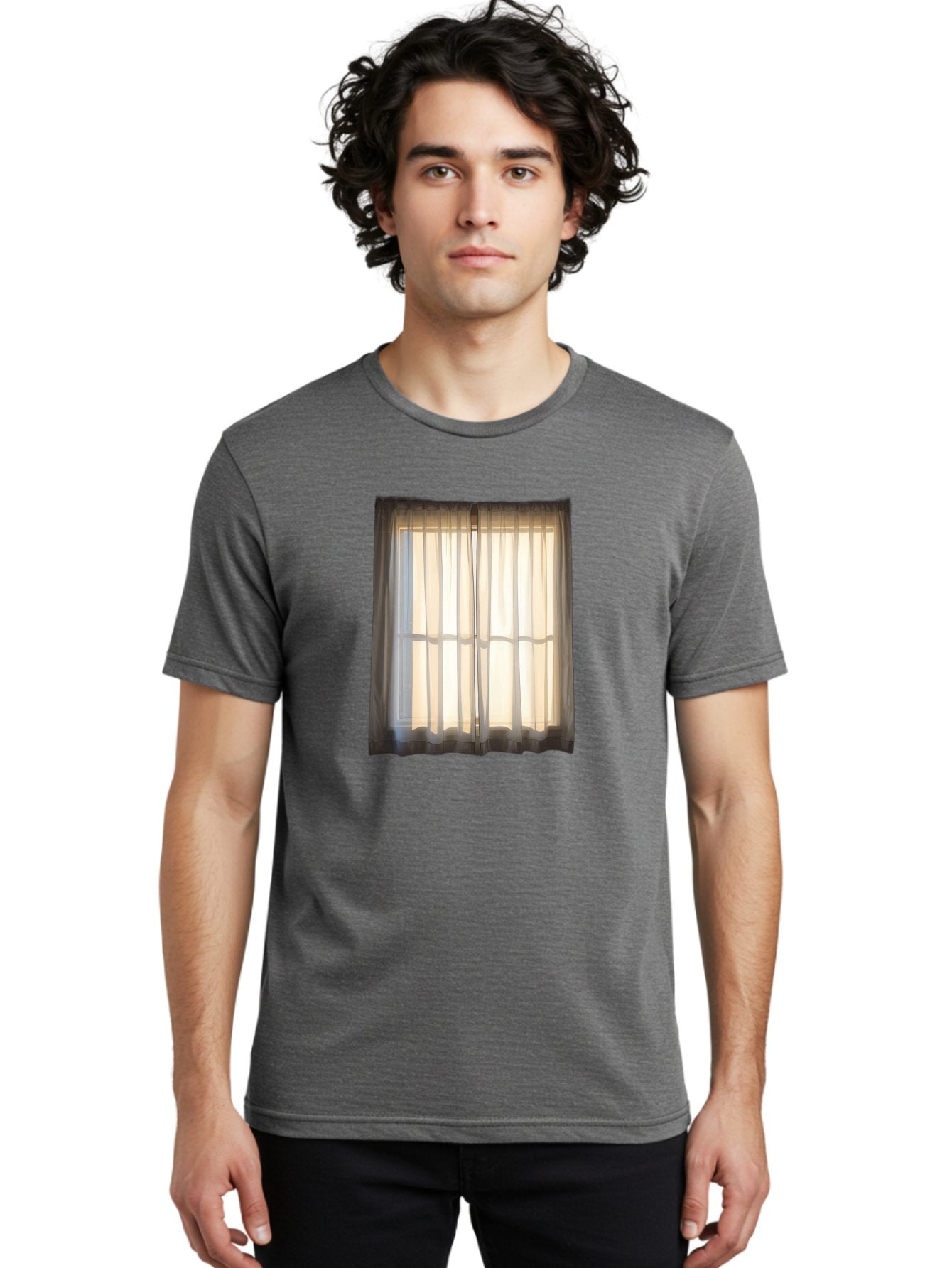 Window-With-Curtains-1 Men'S Graphic Tee, 100% Cotton, Comfortable Casual Summer Wear, Machine Washable, Vintage Camera, Old Camera, Antique Camera, Black Camera, Classic Photography, Photography Equipment, Nostalgic Device, Film Camera, Baf666 29