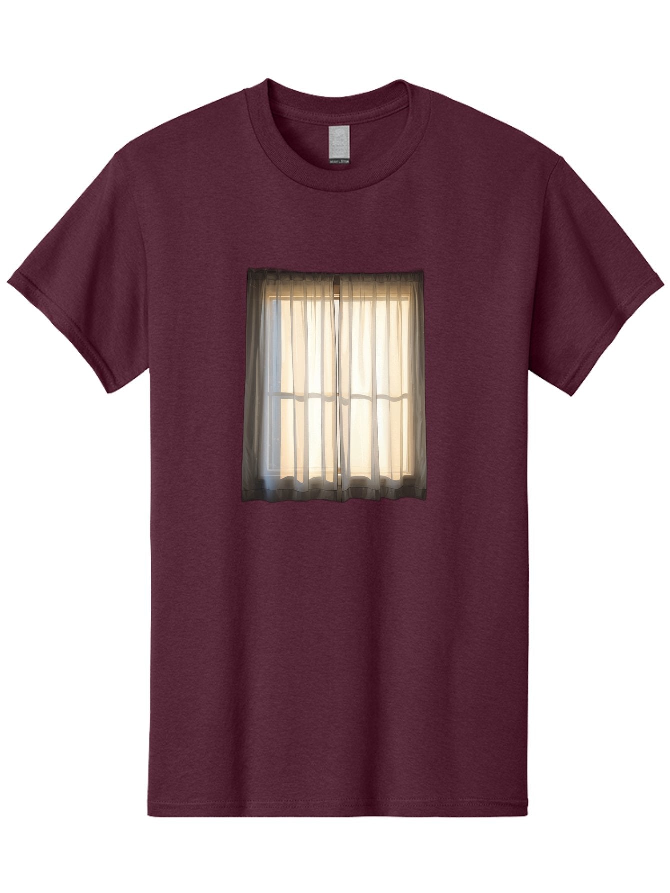 Window-With-Curtains-1 Men'S Graphic Tee, 100% Cotton, Comfortable Casual Summer Wear, Machine Washable, Vintage Camera, Old Camera, Antique Camera, Black Camera, Classic Photography, Photography Equipment, Nostalgic Device, Film Camera, Baf666 8